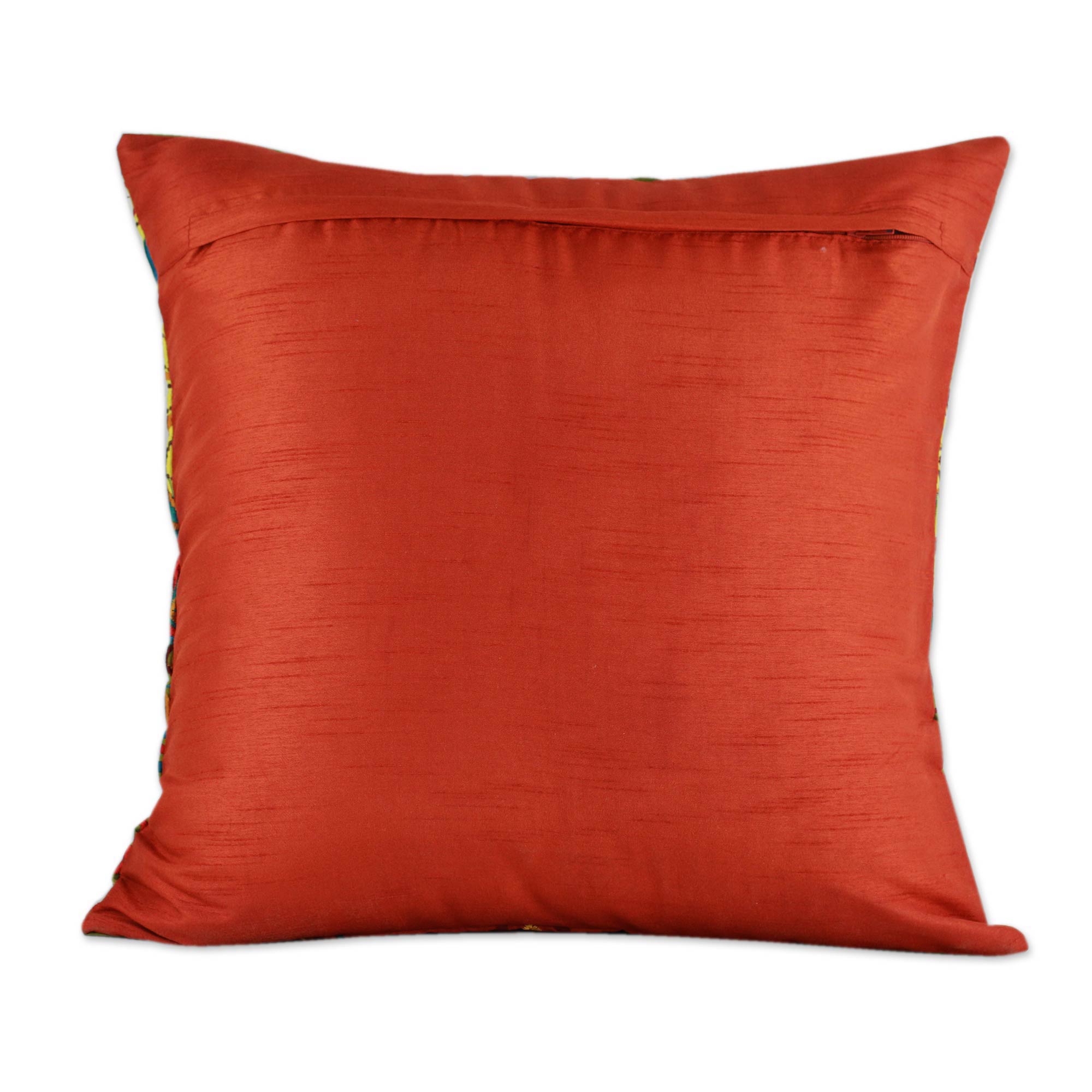 Premium Glorious 2 Teal & Orange Embroidered Cushion Covers - Upgrade Your Decor