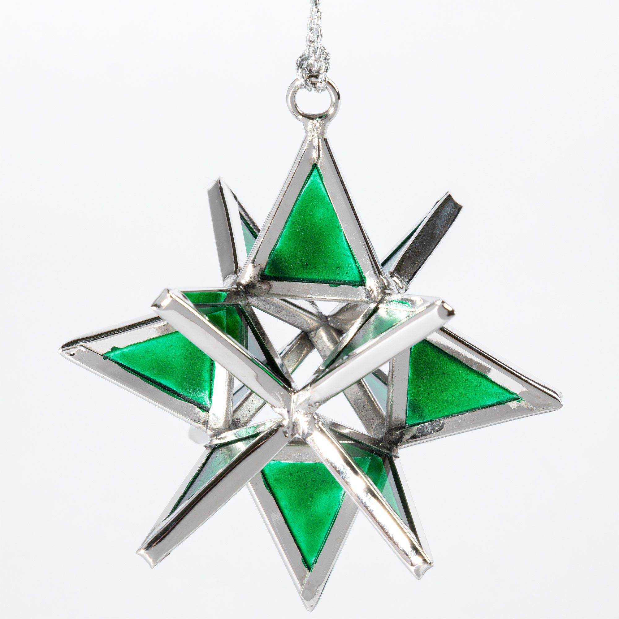 Premium Handcrafted Moravian Star Ornament | Fair Trade Stained Glass Decor