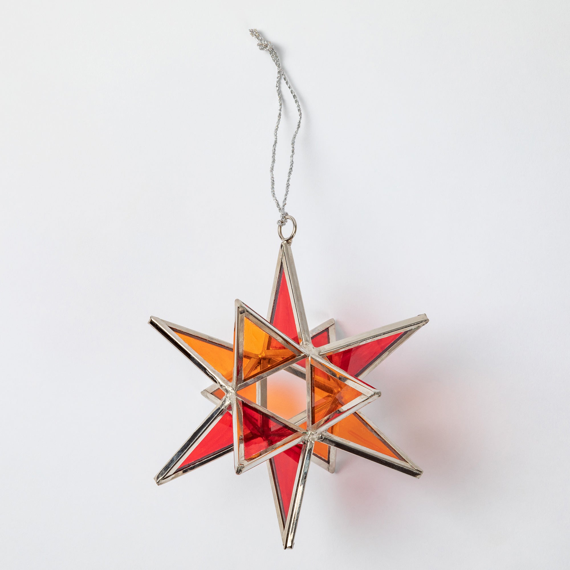 Premium Handcrafted Moravian Star Ornament | Fair Trade Stained Glass Decor