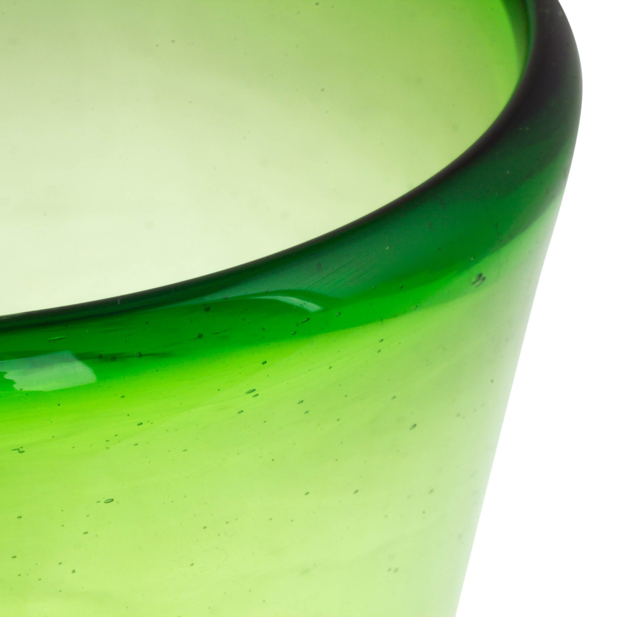 Premium Lime Twist Handblown Recycled Water Glasses - Set of 6