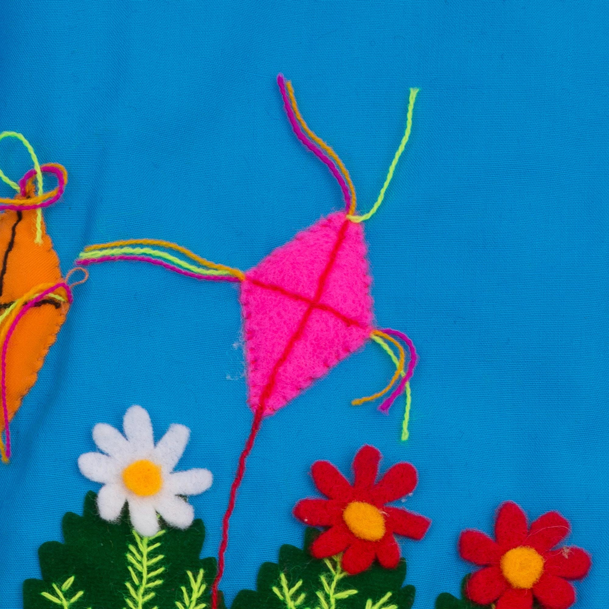 Premium Andean Folk Art Wall Hanging - A Spring Day Applique