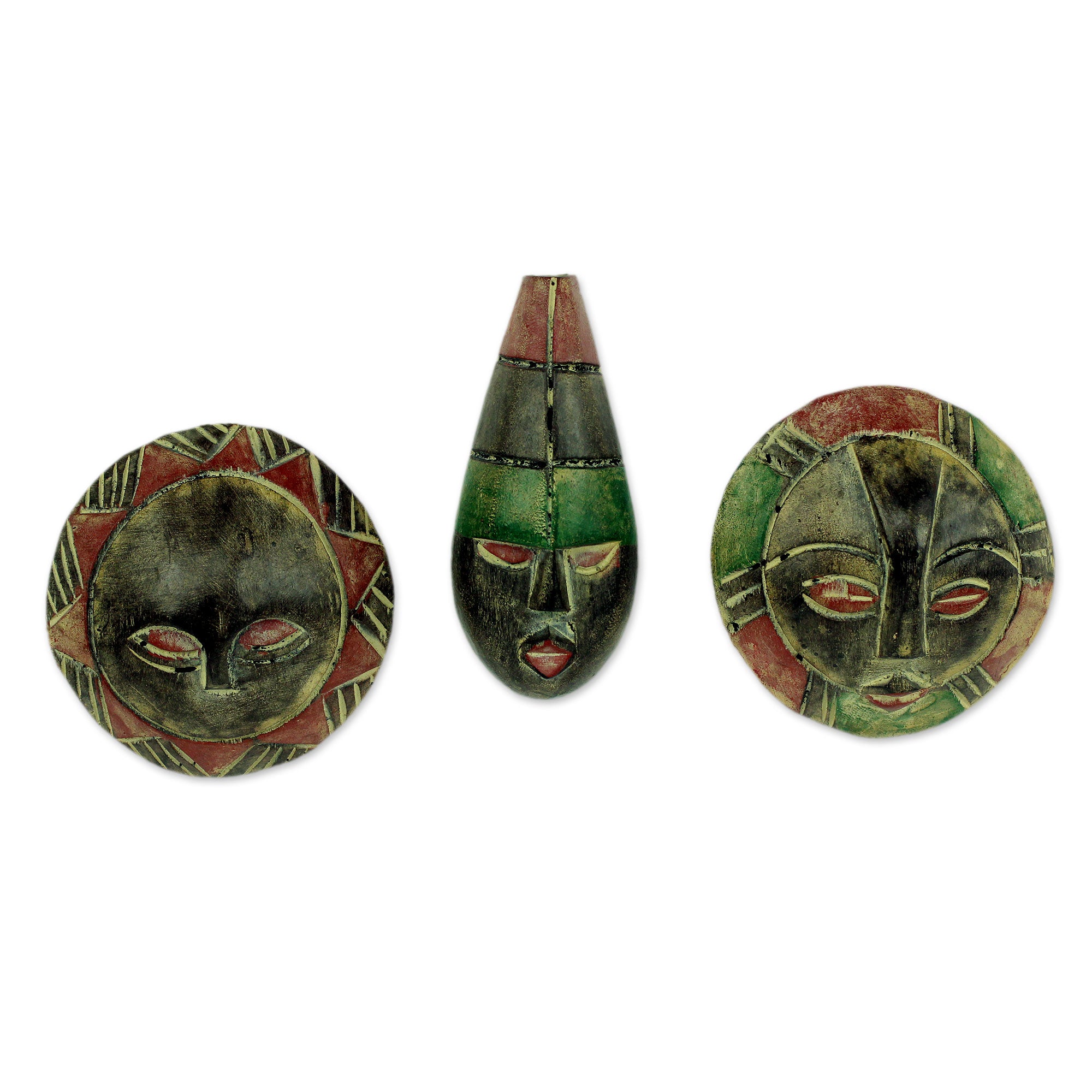 Premium Royal Kings Christmas Ornament Set - Handcrafted African Art