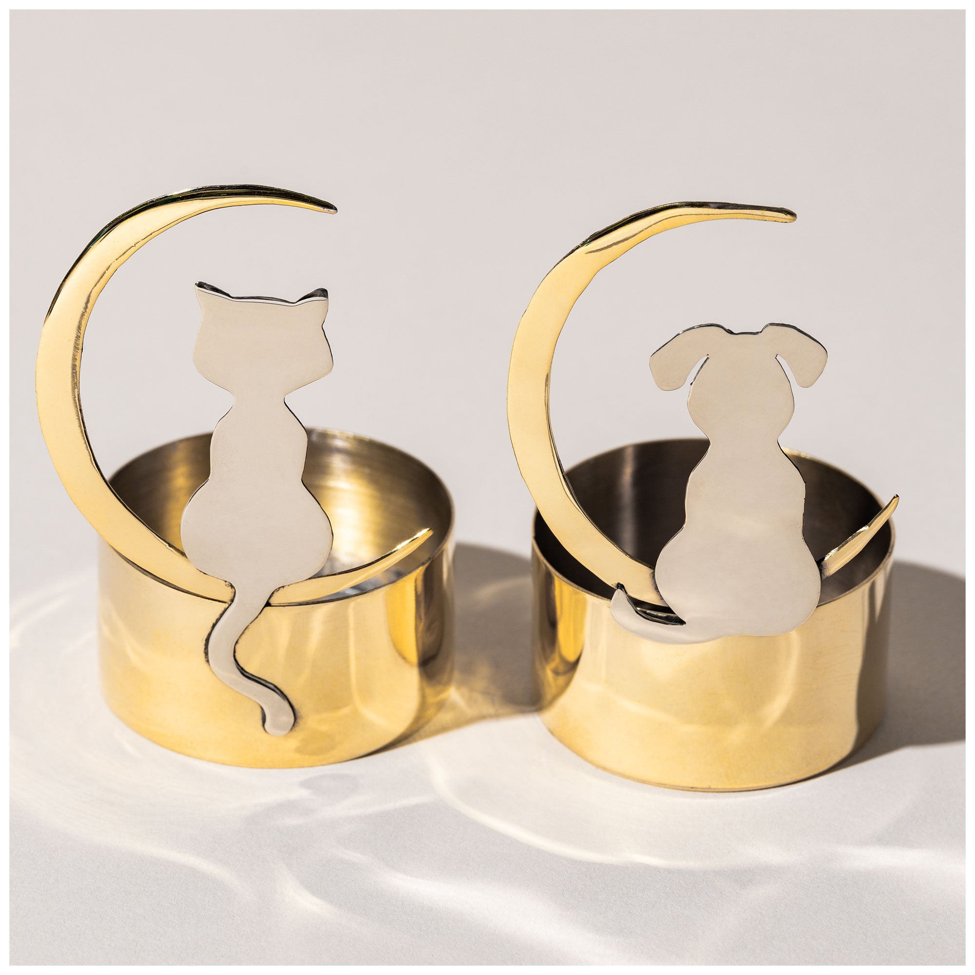 Premium Moonlight Pet Metal Candle Holder - Handcrafted Fair-Trade Design