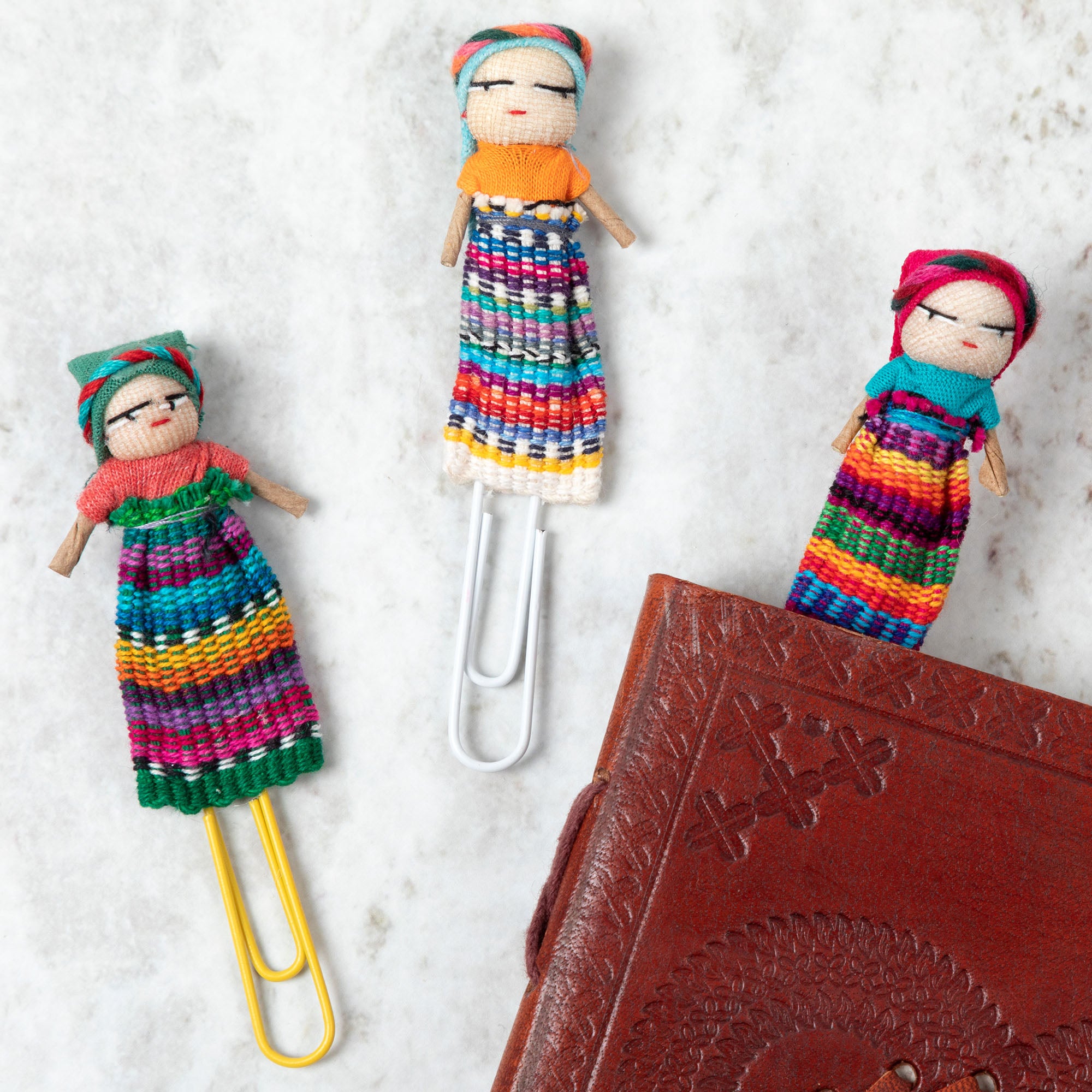 Premium Worry-Free Doll Paper Clips - Set of 6 | Handmade in Guatemala