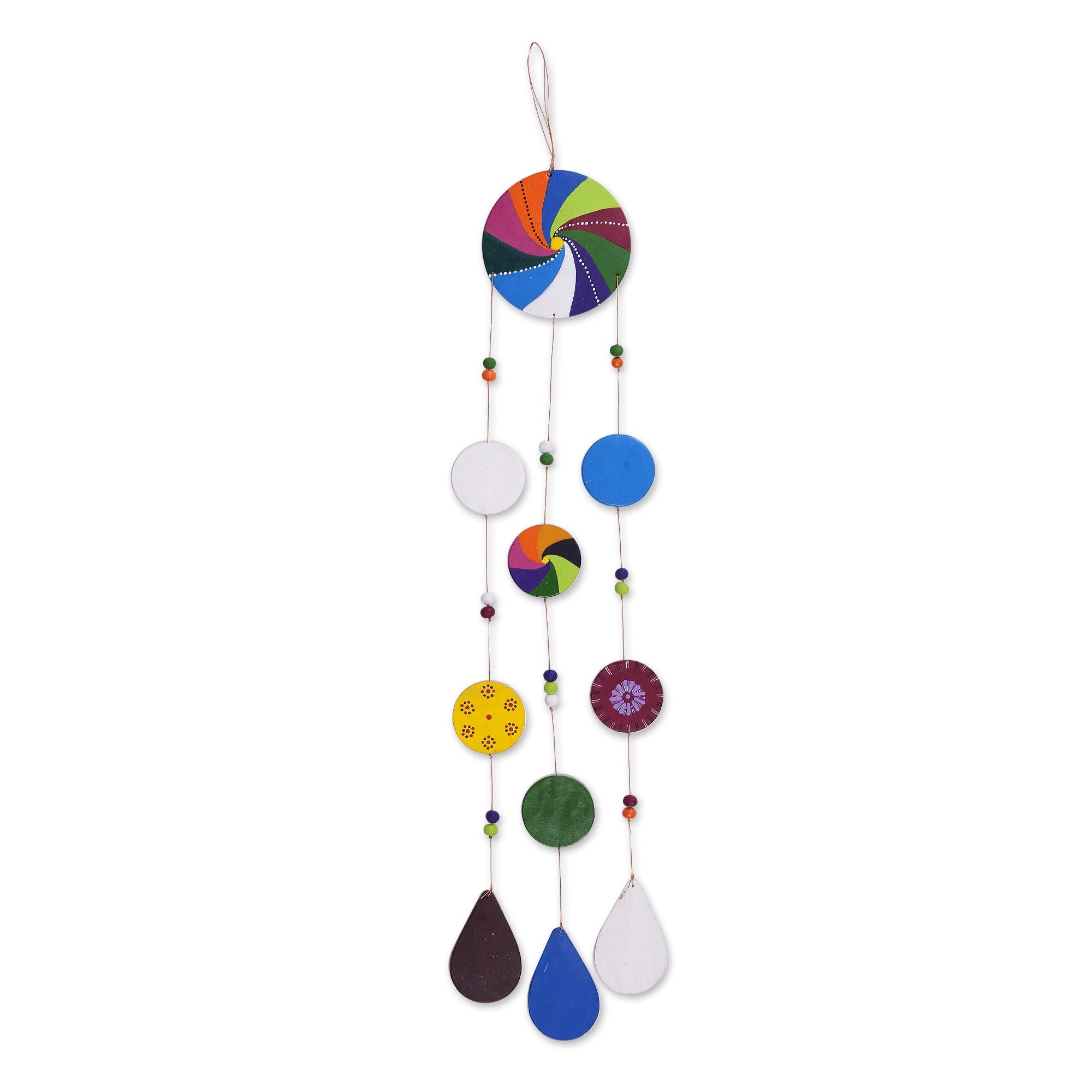 Premium Hand-Painted Andean Dream Catcher Wall Art - Handcrafted Ceramic Decor from Peru