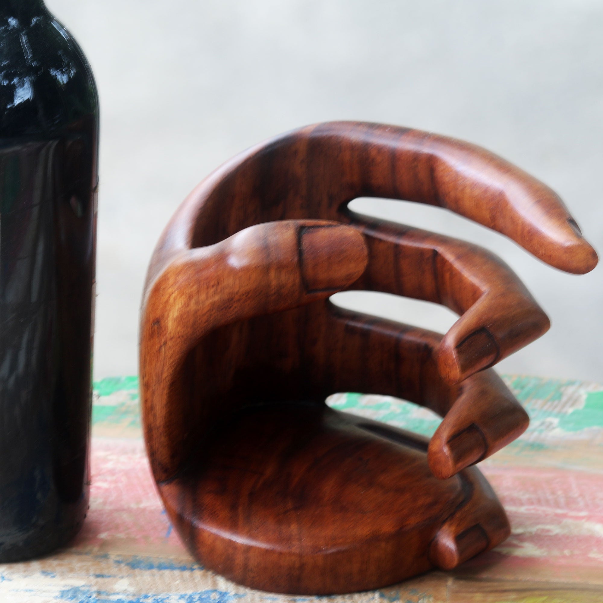 Premium Hold Me Wine Bottle Holder – Handcrafted Elegance