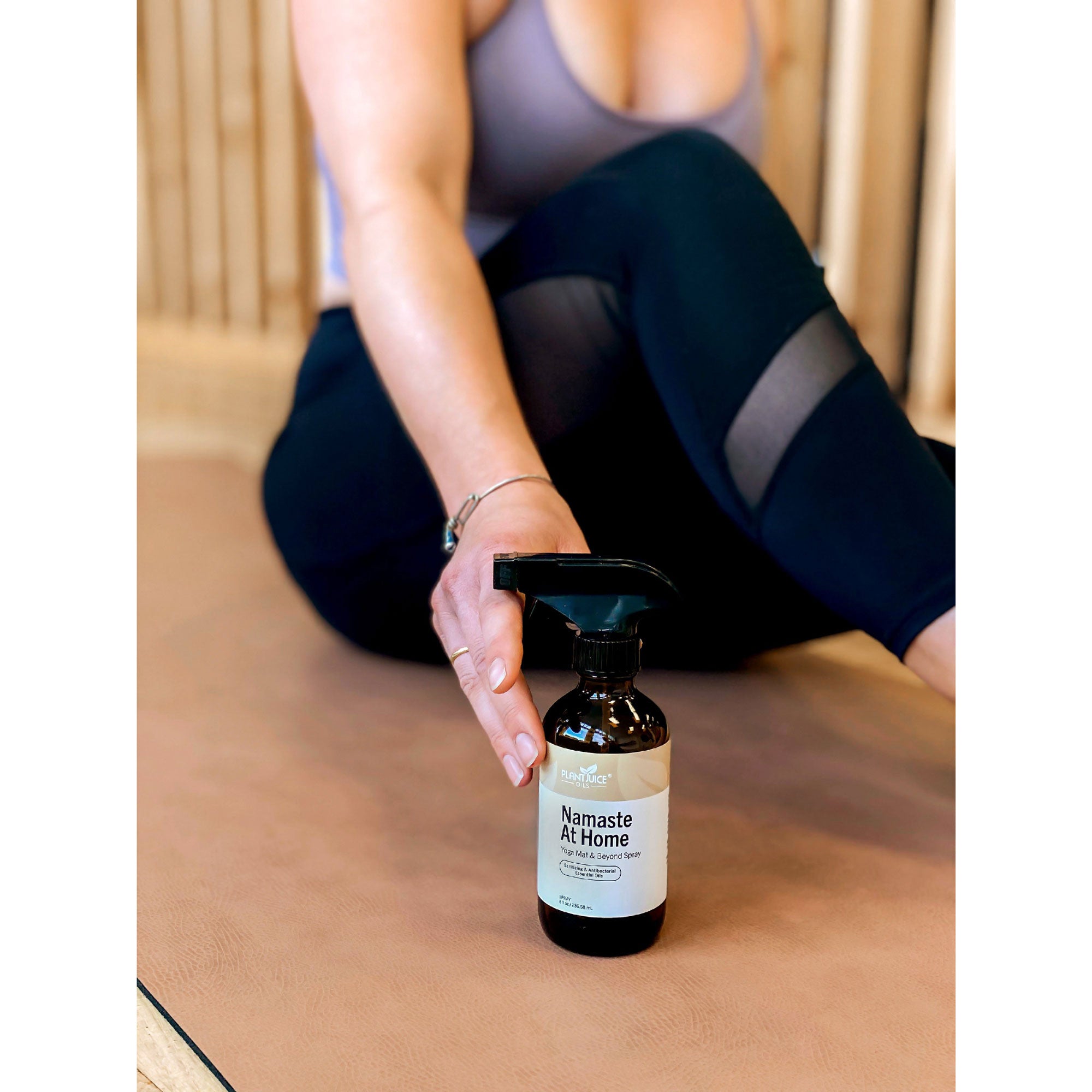 Namaste At Home Premium Yoga Mat & Home Gym Sanitizing Spray