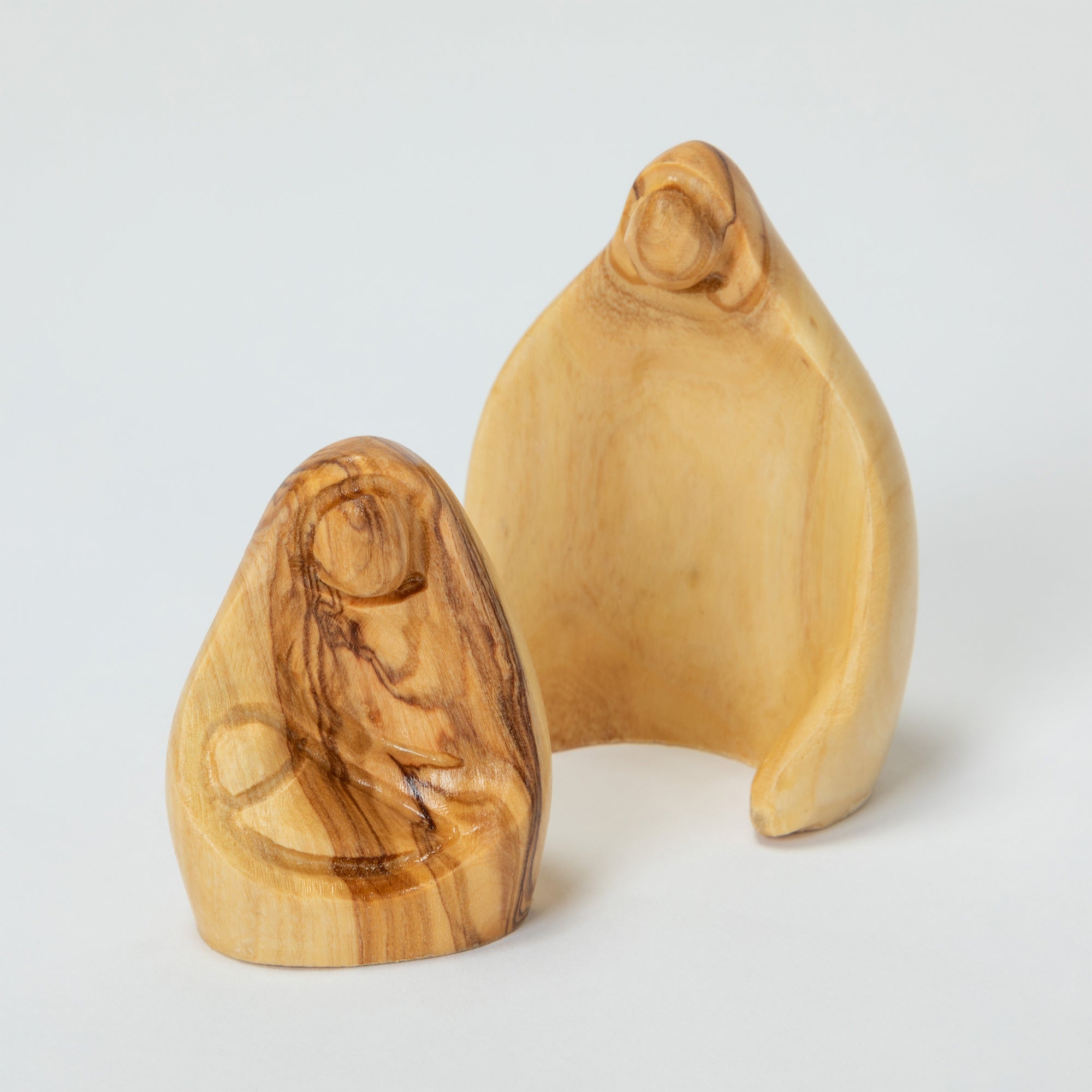 Premium Olive Wood Nativity Set - Handcrafted Holy Family Figurines