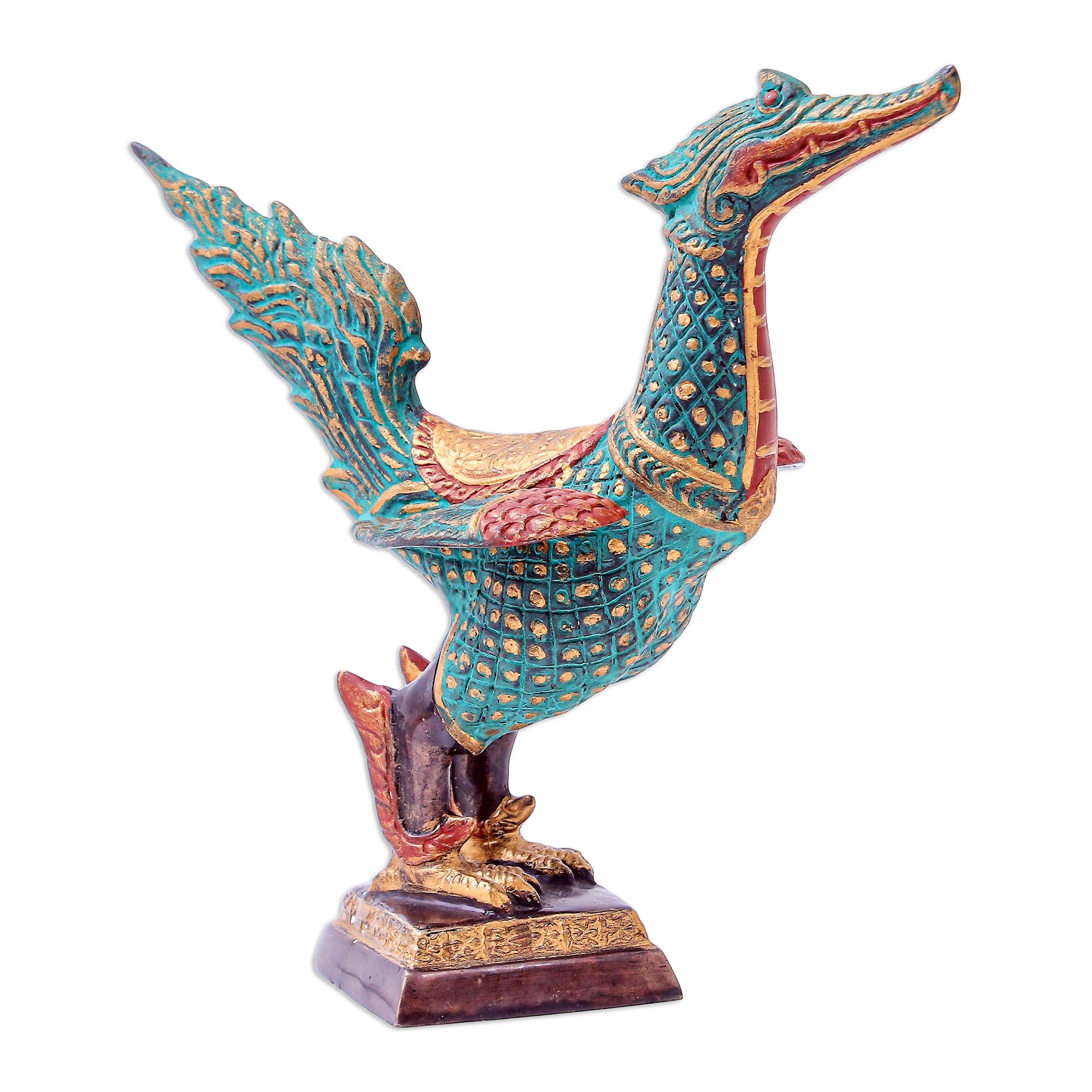 Premium Handmade Brass Thai Swan Sculpture – Elegant Home Décor