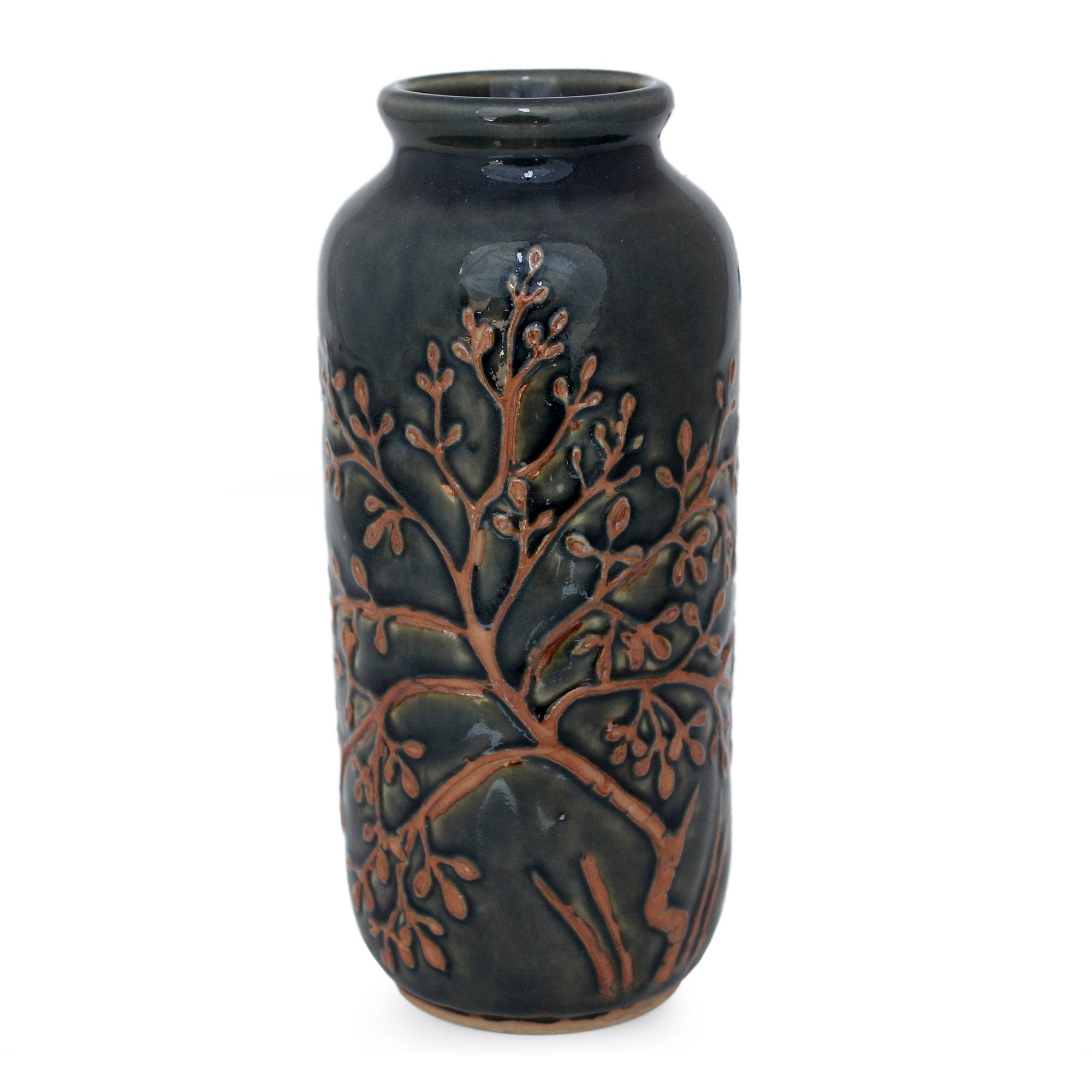 Premium Golden Tree Celadon Ceramic Vase