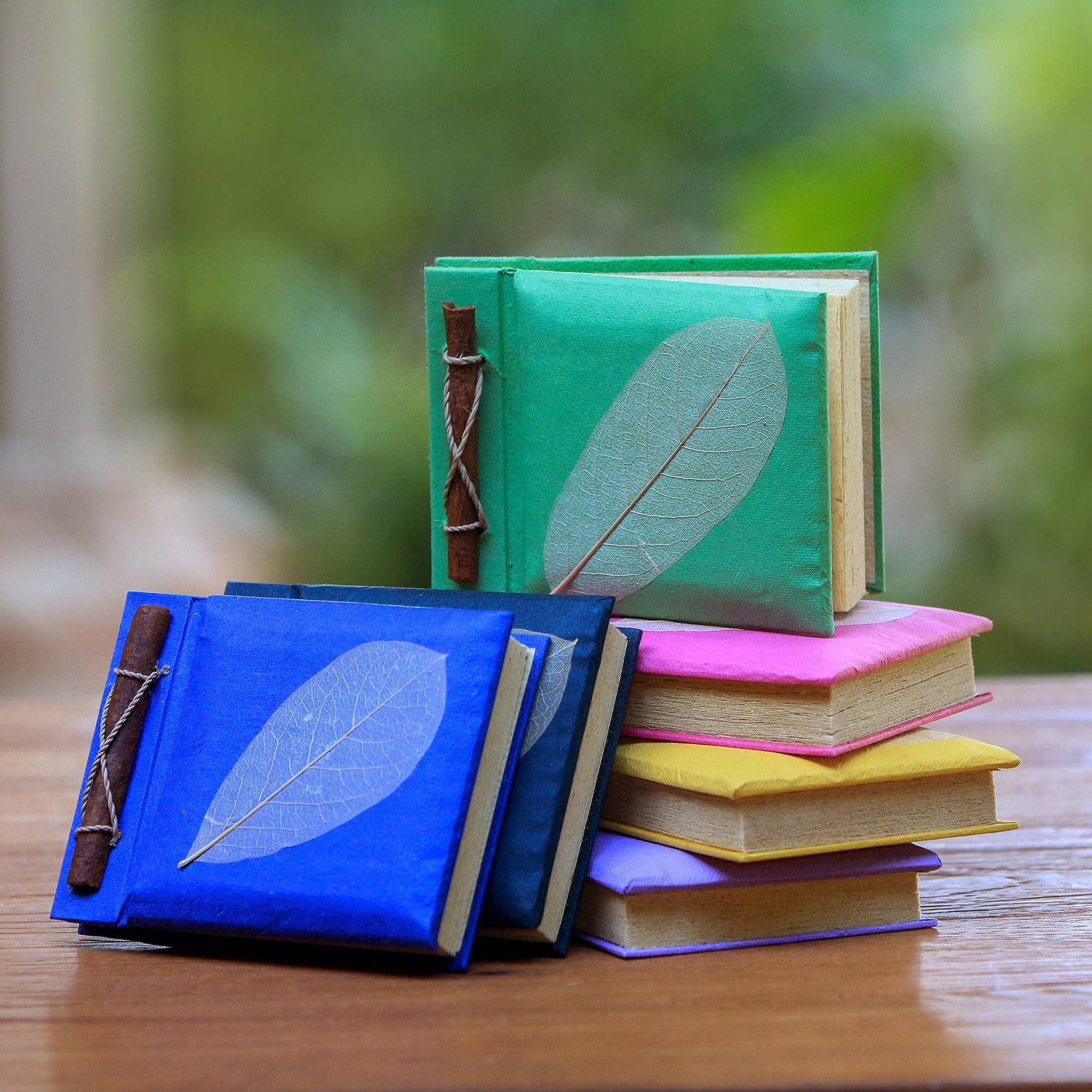 Premium Happy Leaf Notebooks - Set of 6