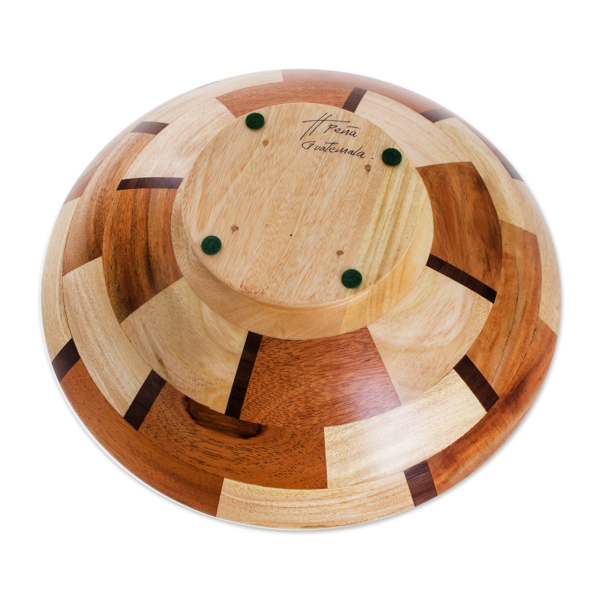 Premium Handcrafted Wood Serving Bowl - Artisan Design from Guatemala