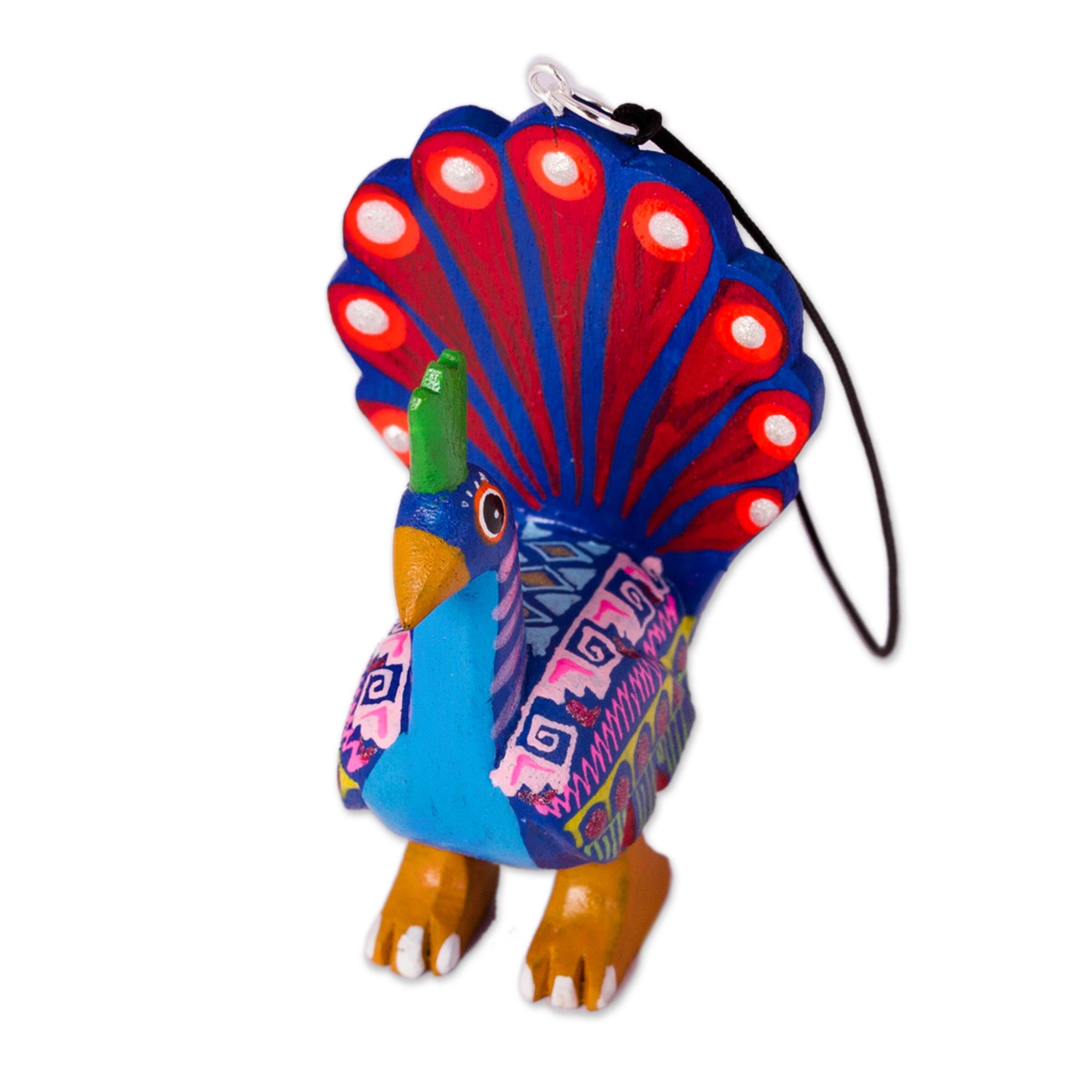 Premium Hand-Painted Alebrije Wooden Bird Ornaments - Set of 5 (Magic Birds Collection)