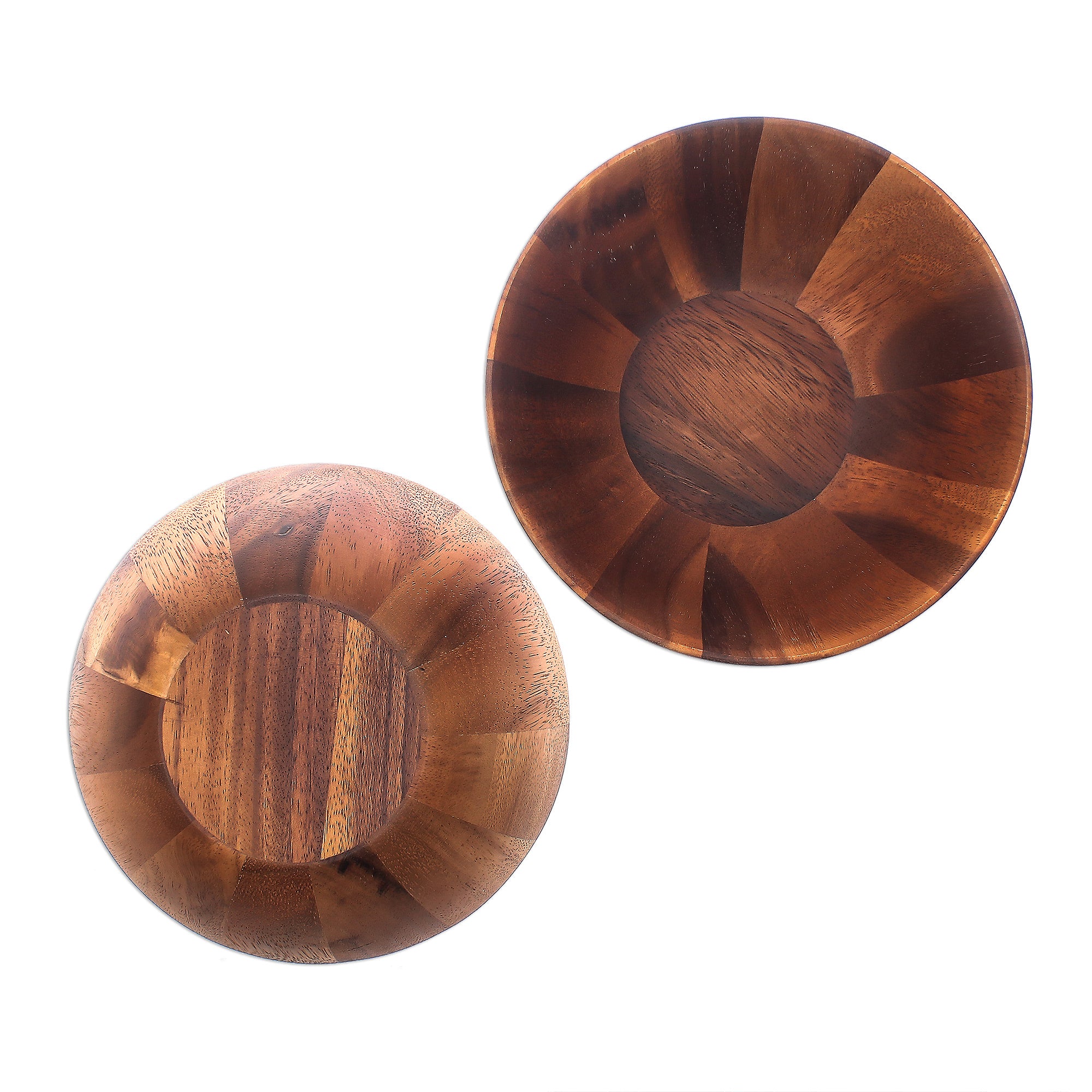 Premium Handcrafted Raintree Wood Bowls Set from Thailand – Artisan Pair