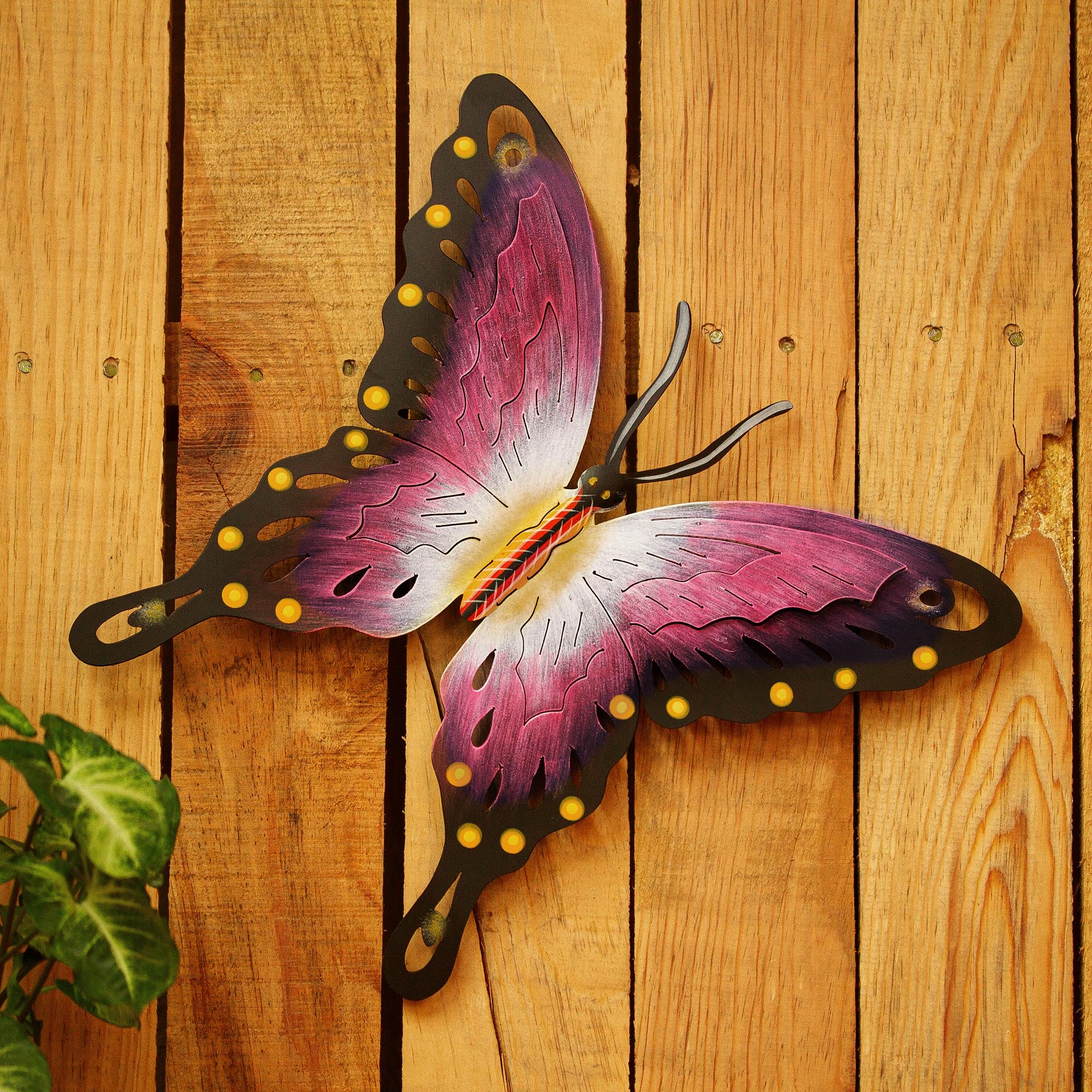 Premium Handmade Purple Butterfly Steel Wall Sculpture - Soul of Femininity