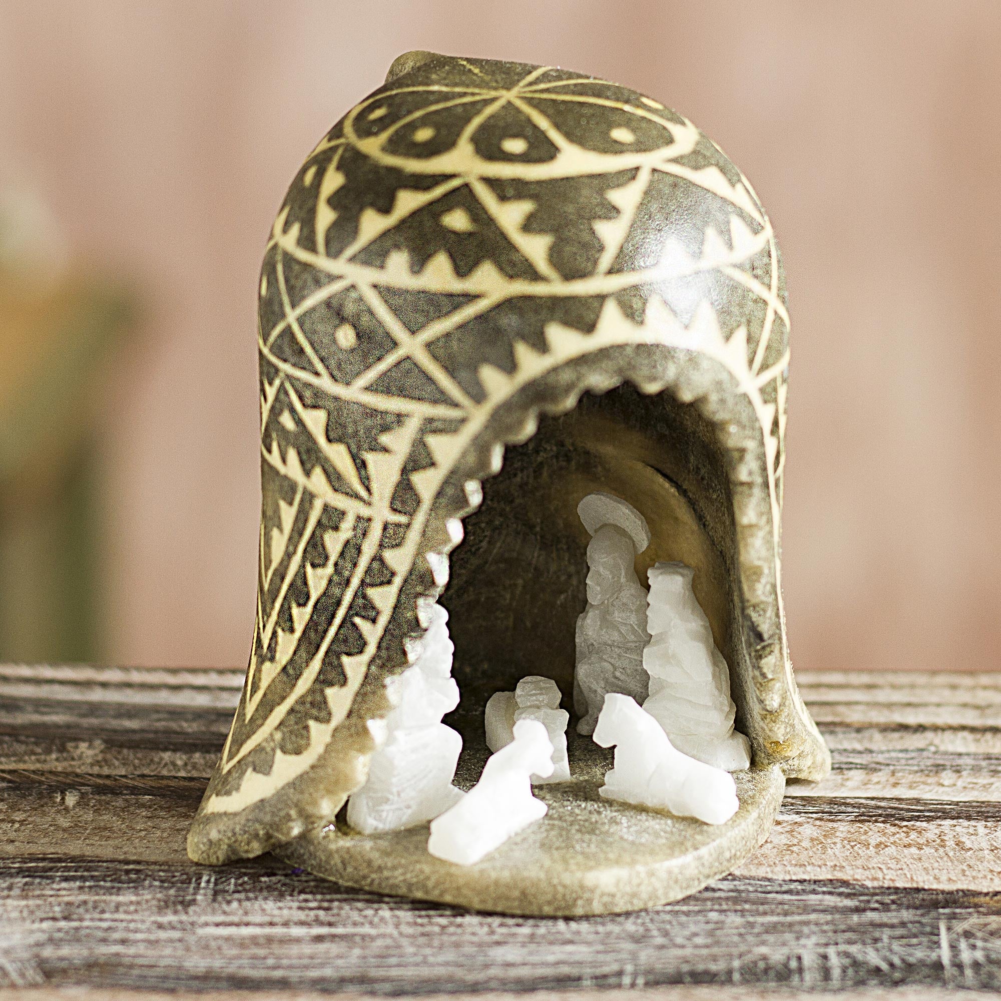 Premium Huamanga Stone Nativity Set - Christmas Peace Collection