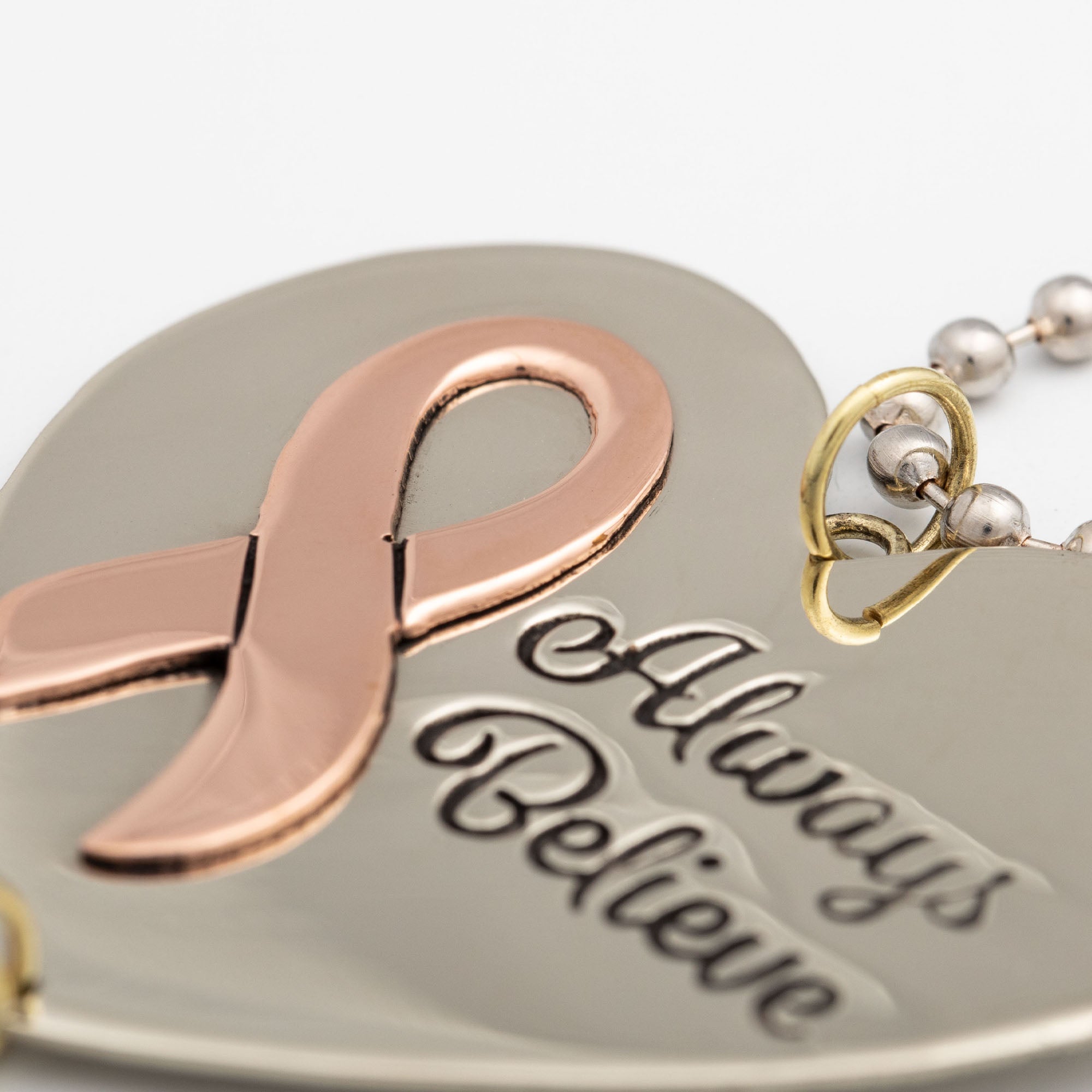 Premium Pink Ribbon Car Charm - Support Breast Cancer Awareness
