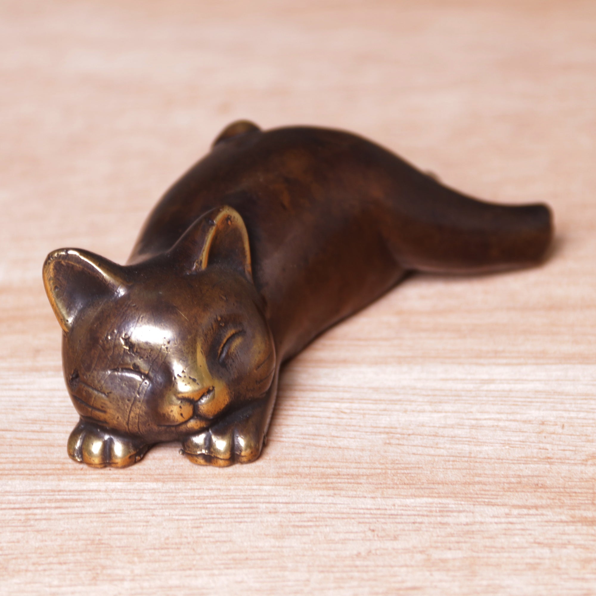 Premium Bronze Cat Sculpture - Let Sleeping Cats Lie