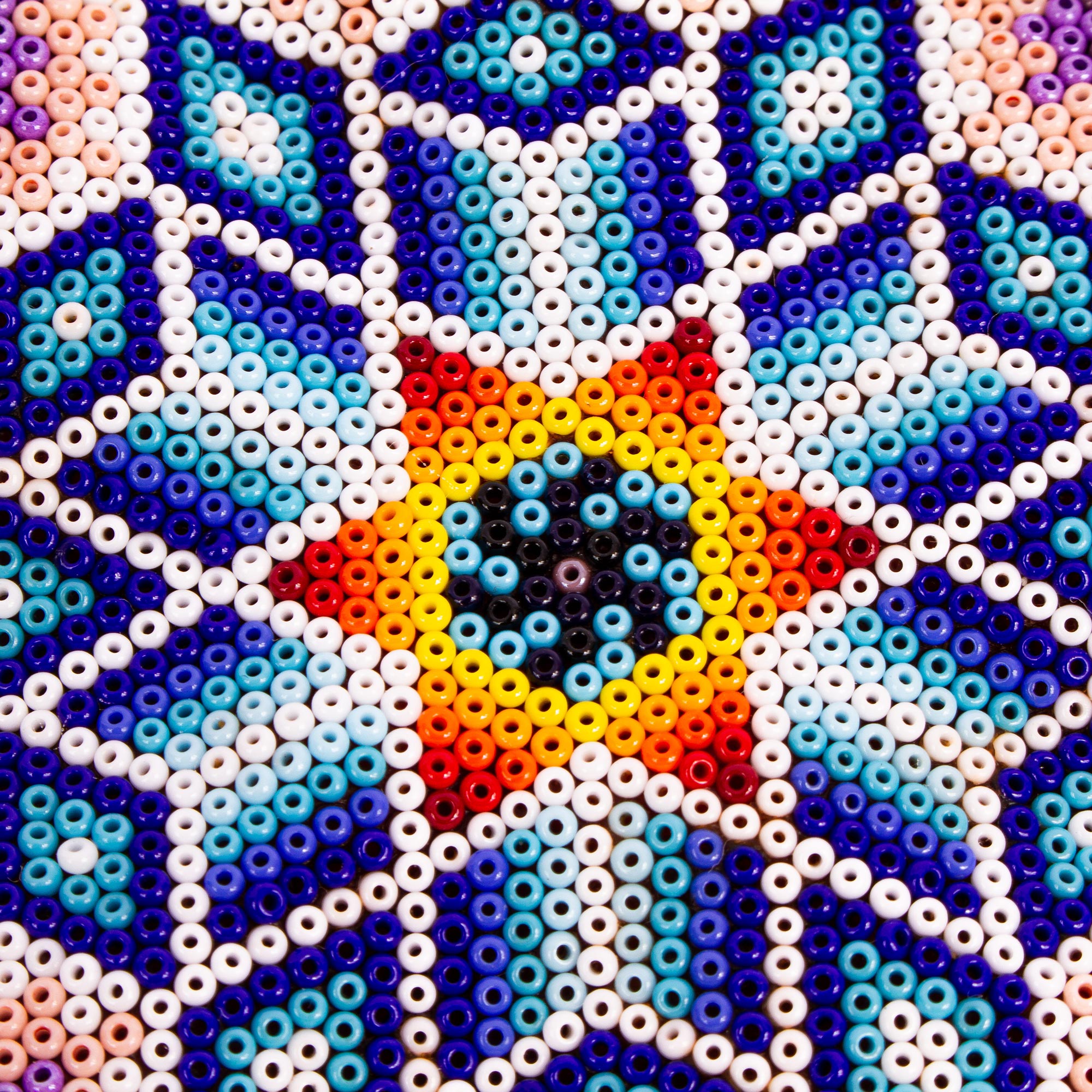 Premium Huichol Beadwork Nierika Painting - Mexican Folk Art Handmade Rabbit Design