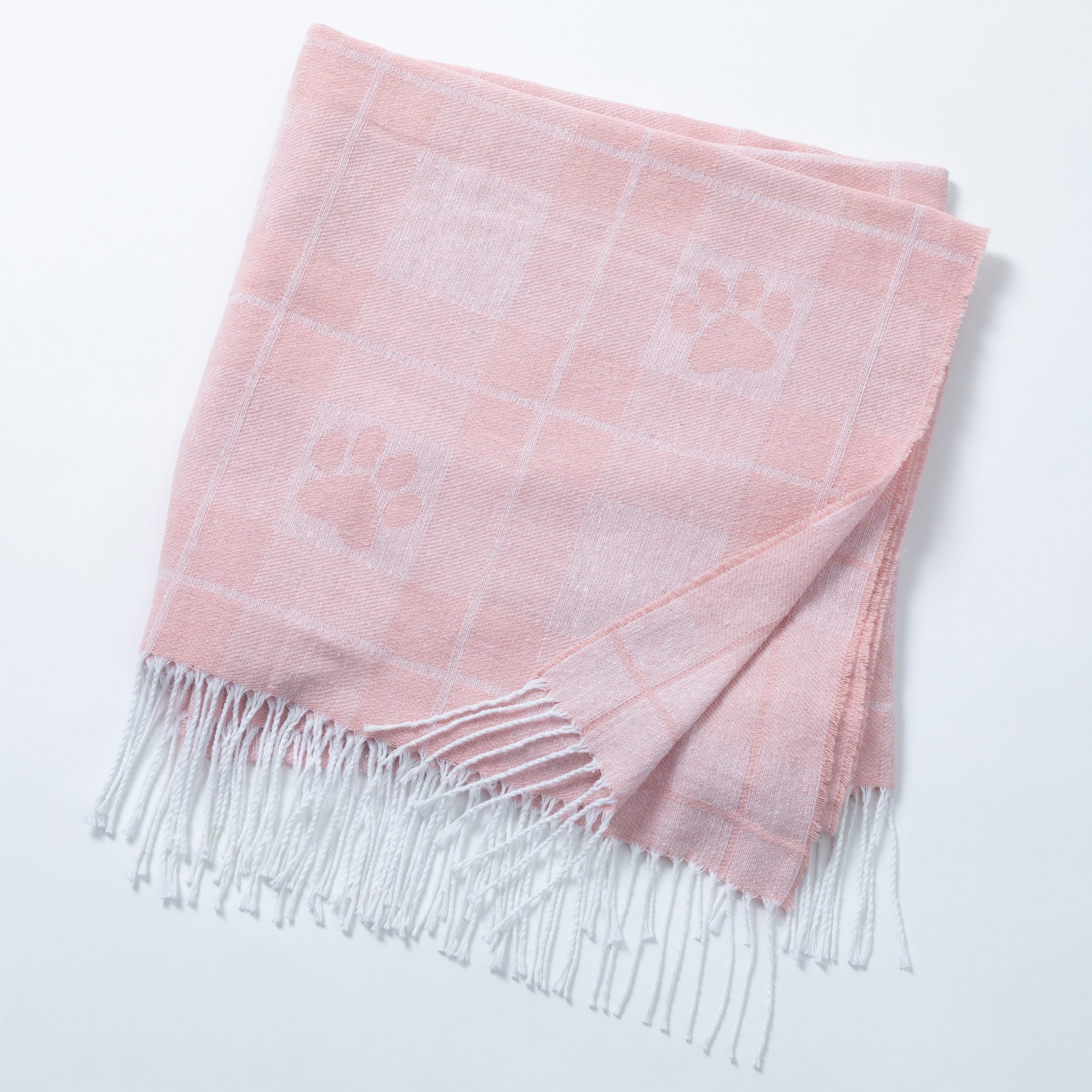Premium Paw Print Cotton Blend Throw Blanket - Cozy & Stylish 70¡± x 56¡±