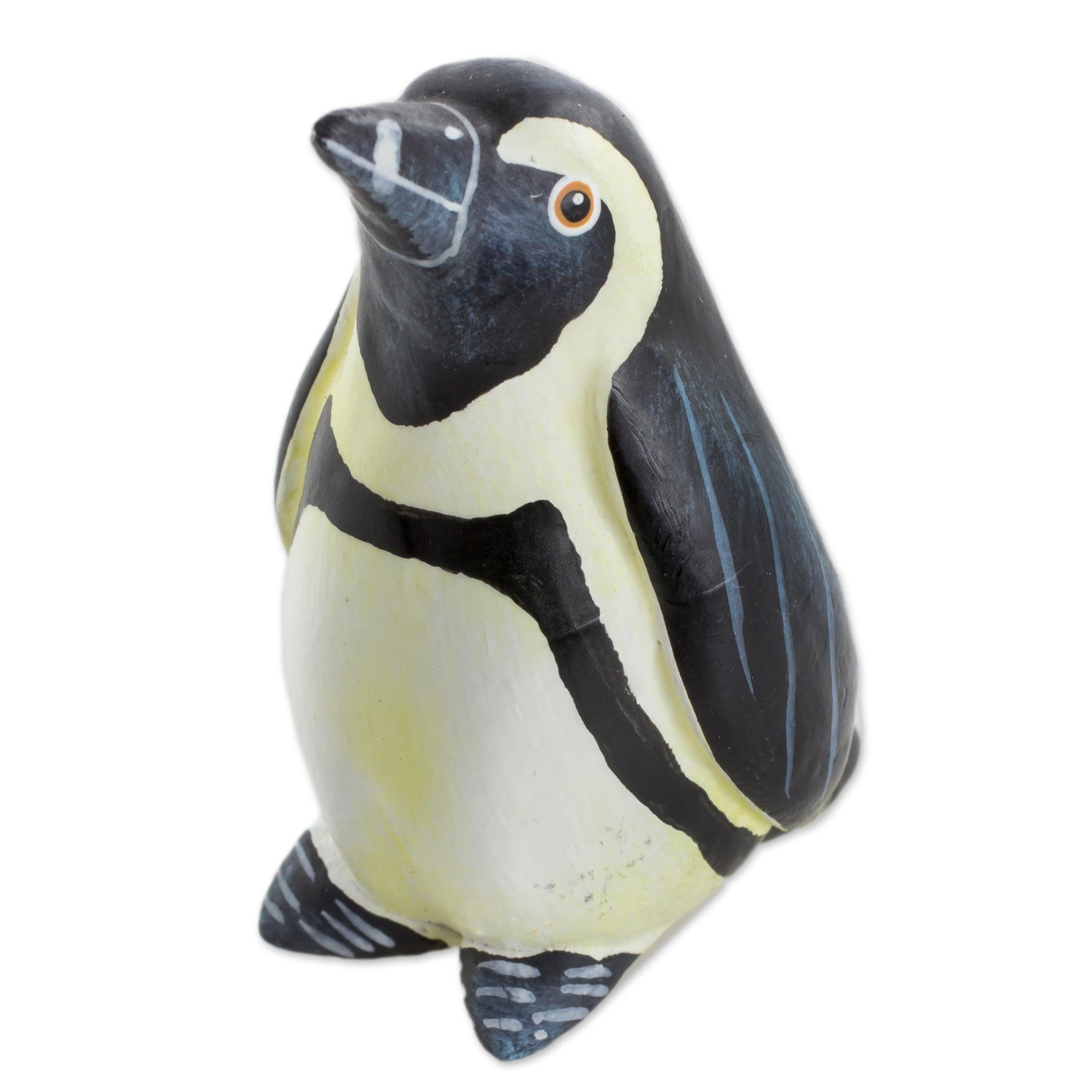 Premium Handcrafted African Penguin Ceramic Figurine - Unique Home & Garden Decor