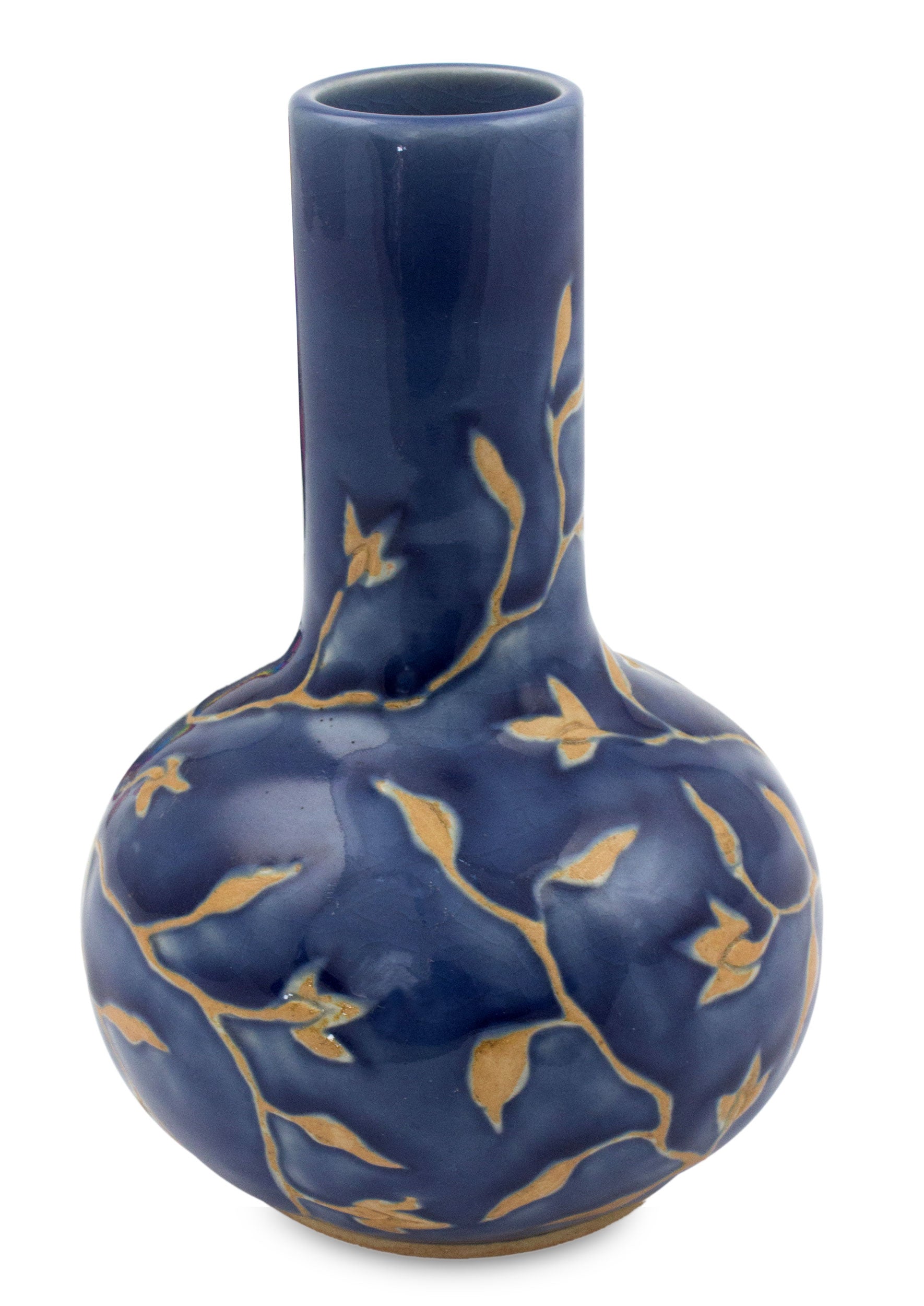 Premium Handcrafted Thai Blue Celadon Vase by Lake Blooms