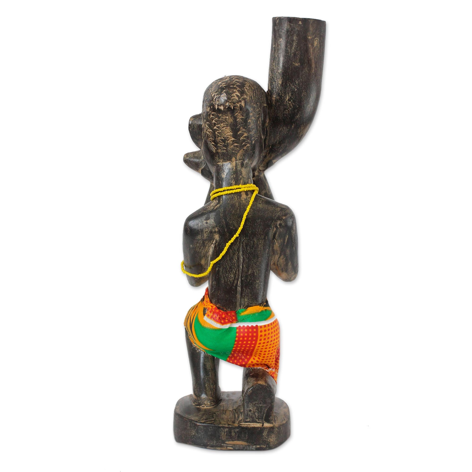 Premium Handcrafted African Trumpeter Sculpture by Winfred Korley