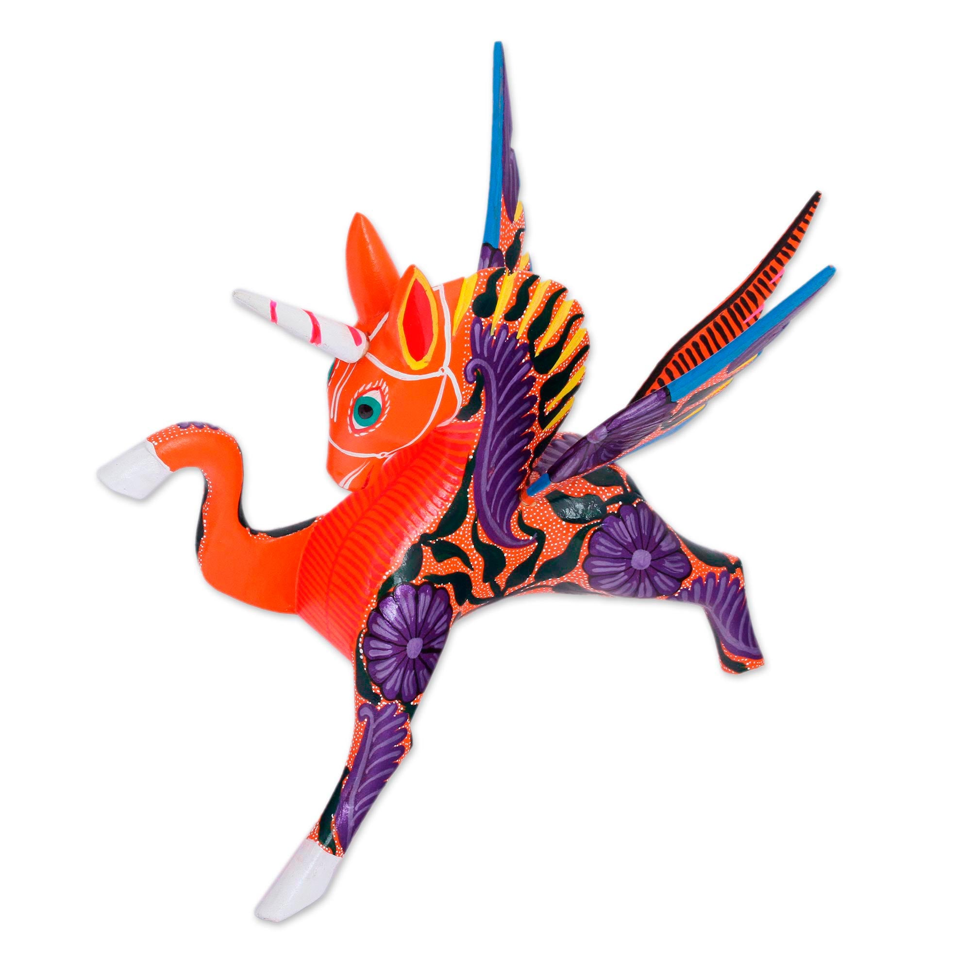 Premium Hand-Painted Alebrije Pegasus Sculpture – Mexican Folk Art Masterpiece