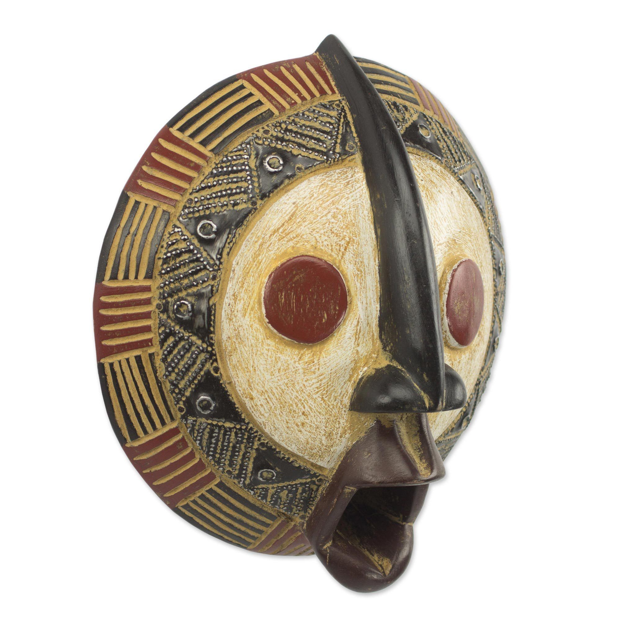 Premium Handcrafted Yeau Ghanaian Wall Mask - Symbol of Brightness