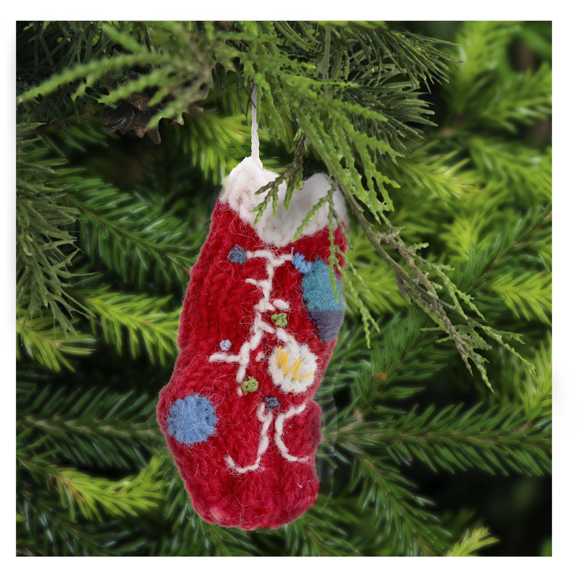 Premium Handmade Christmas Stocking Ornament - Holiday Fun for Your Tree!