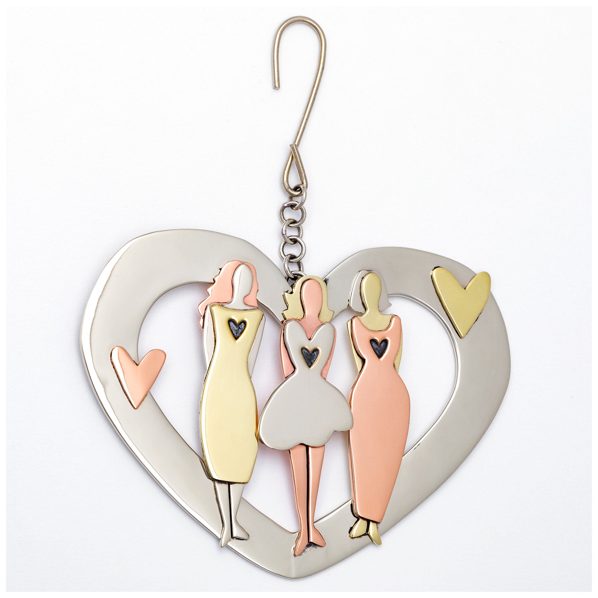 Premium Sisterhood Heart Ornament - Handmade Empowerment Decor