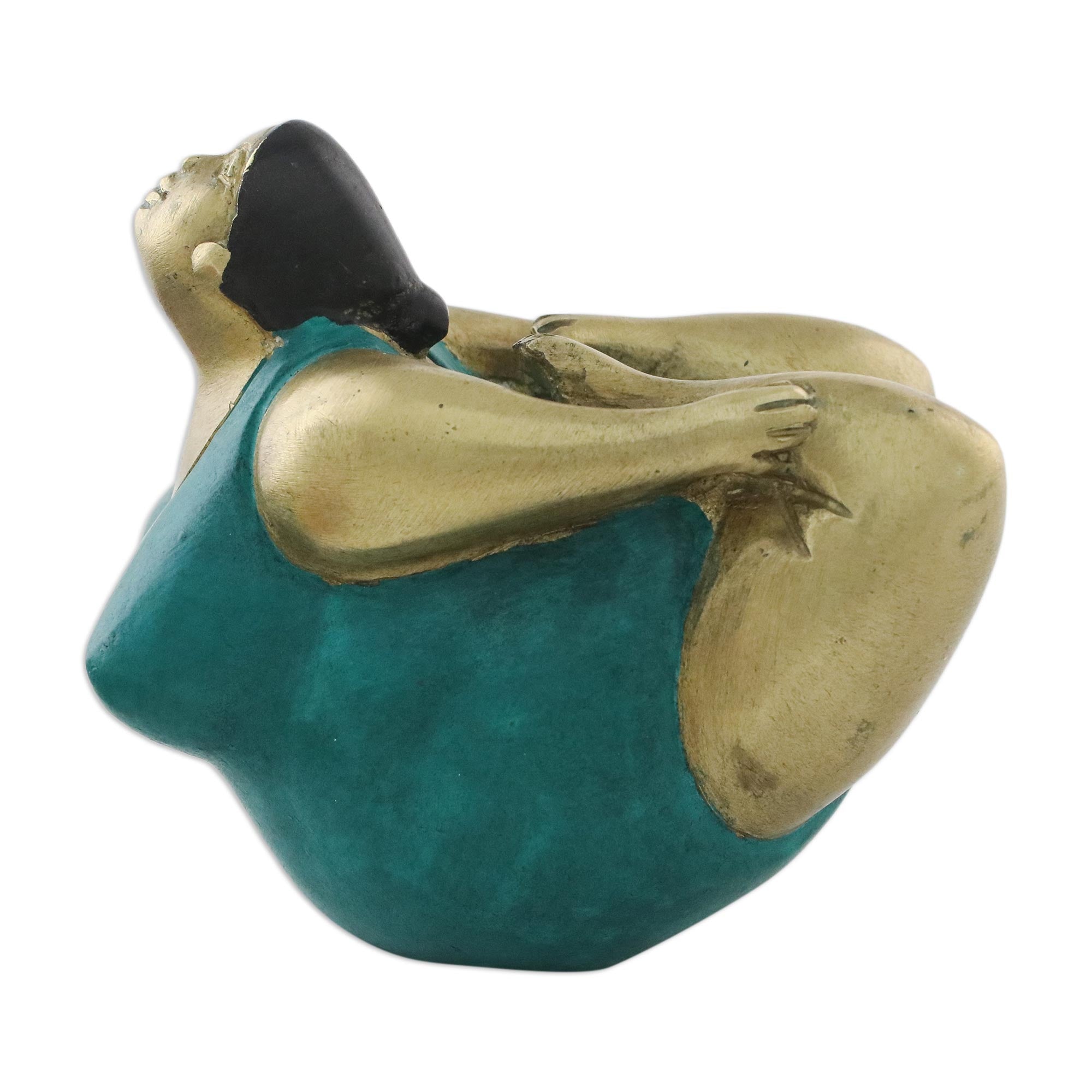 Premium Brass Bow Pose Yoga Figurine - Handcrafted in Thailand