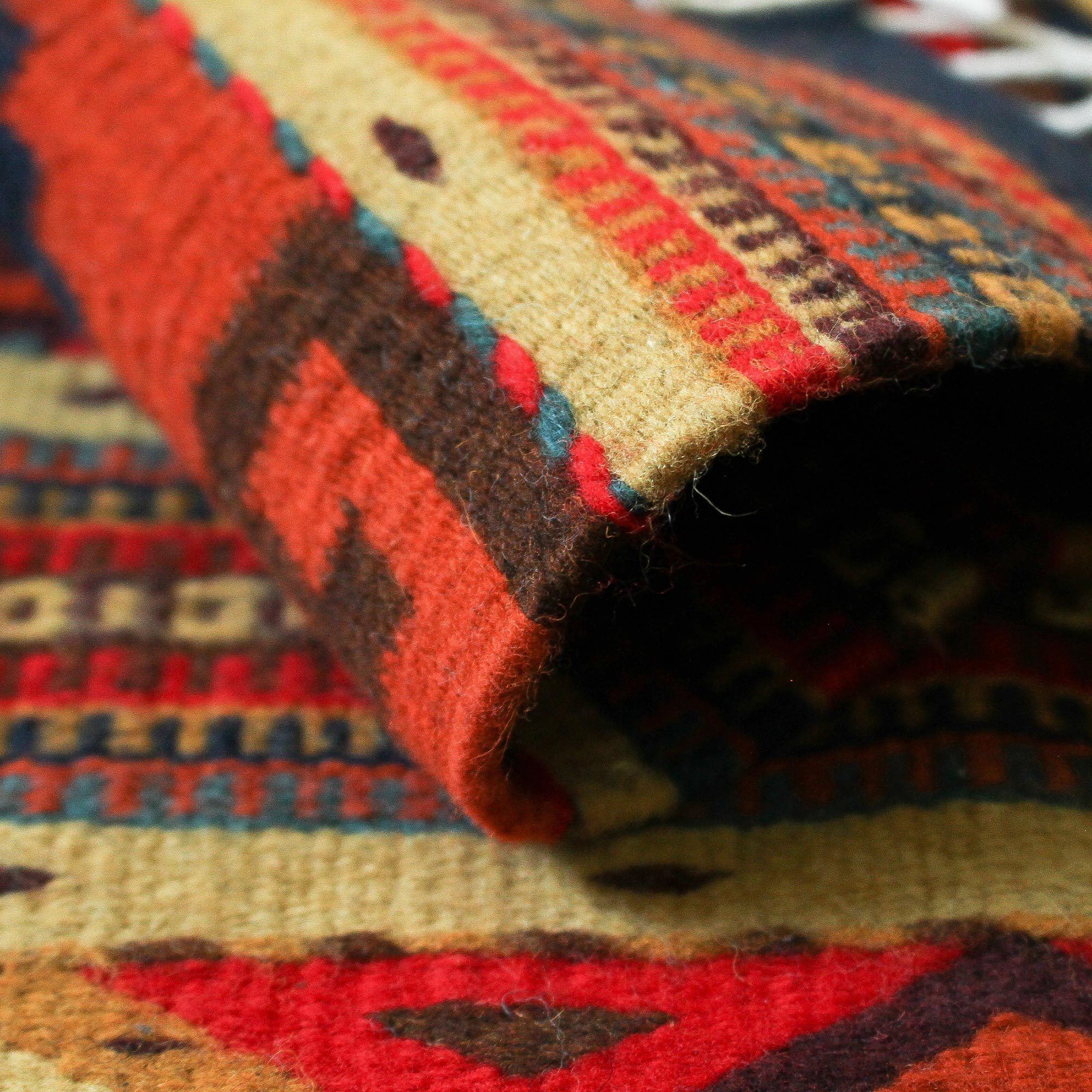 Premium Zapotec Wool Rug – Handcrafted Earthtone Masterpiece