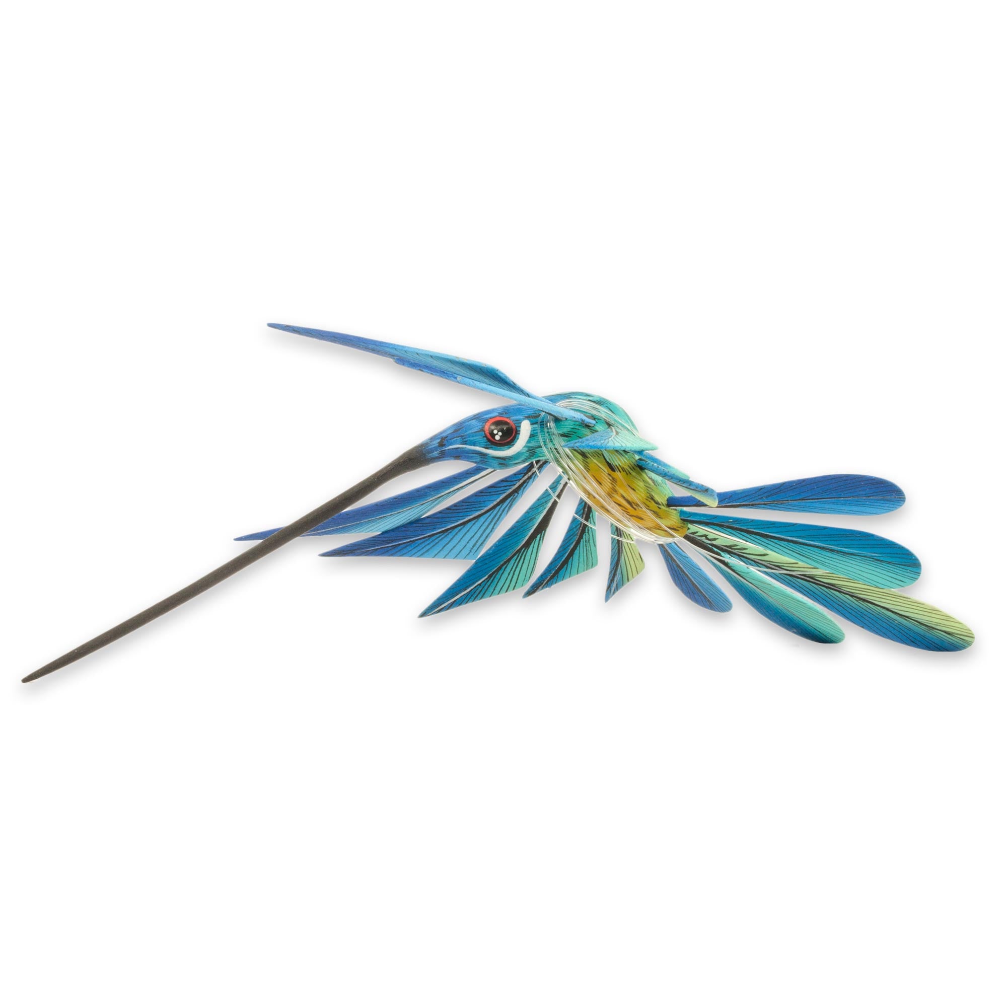 Premium Handcrafted Blue Hummingbird Ceiling Sculpture