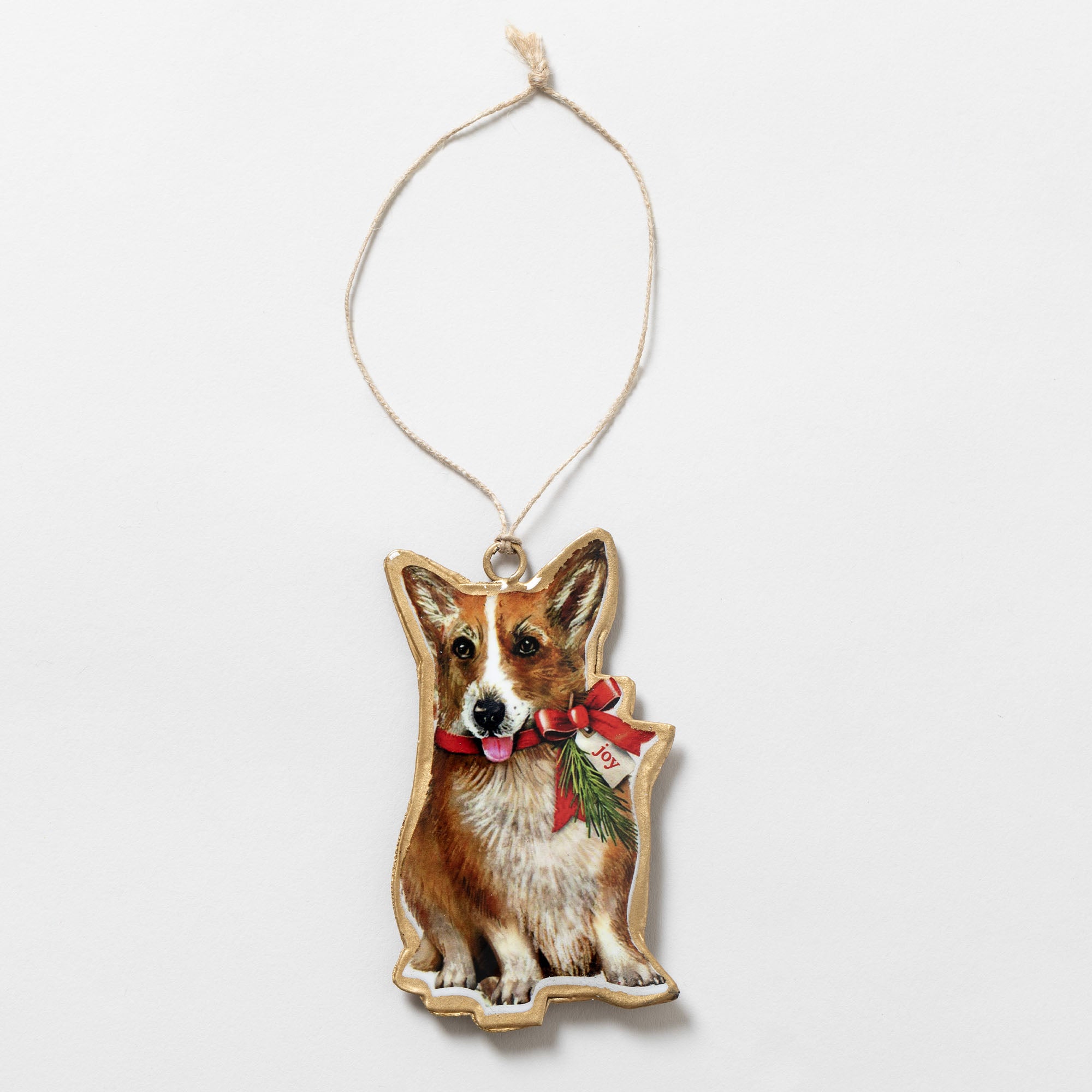 Premium Corgi Love Metal Keepsake Ornament