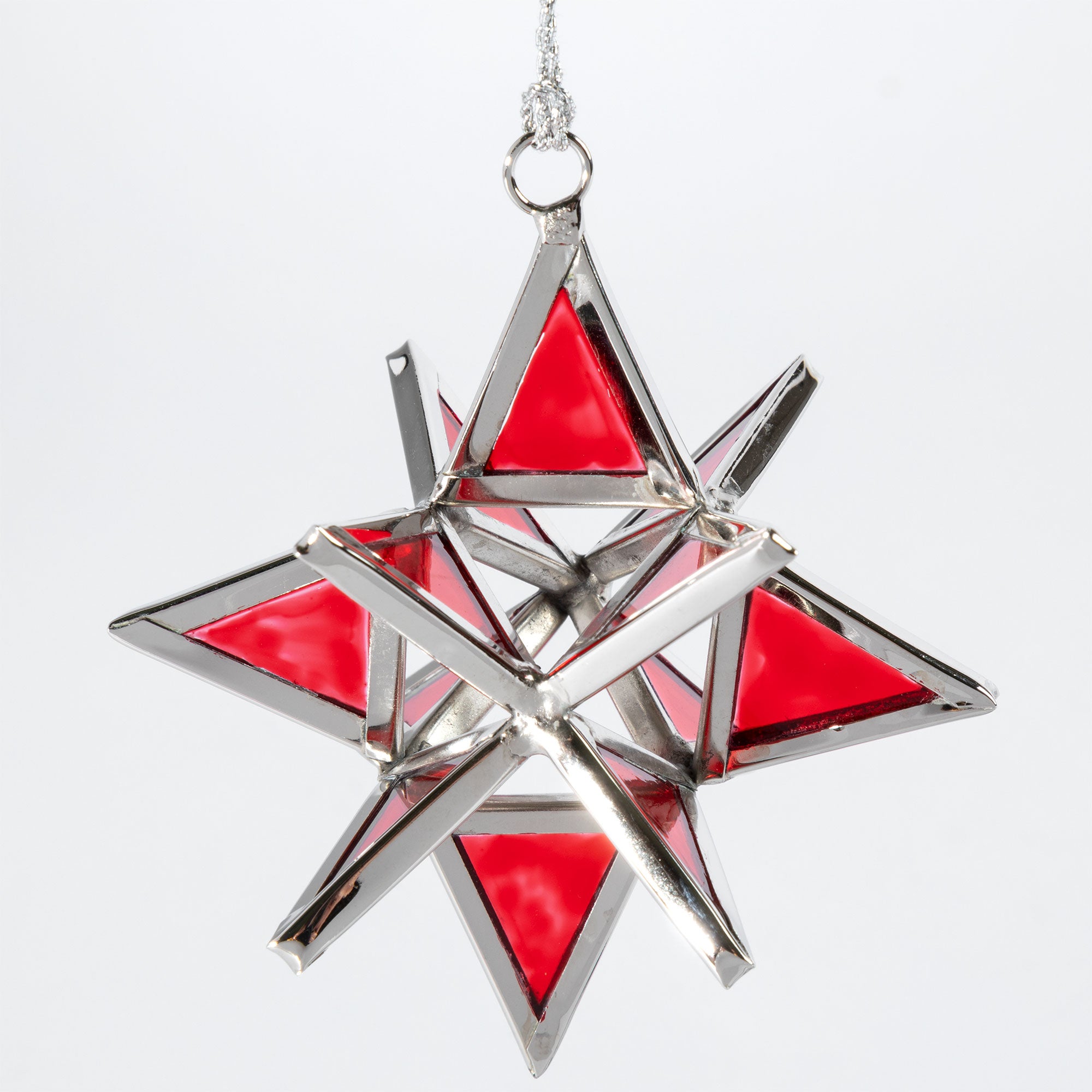 Premium Handcrafted Moravian Star Ornament | Fair Trade Stained Glass Decor