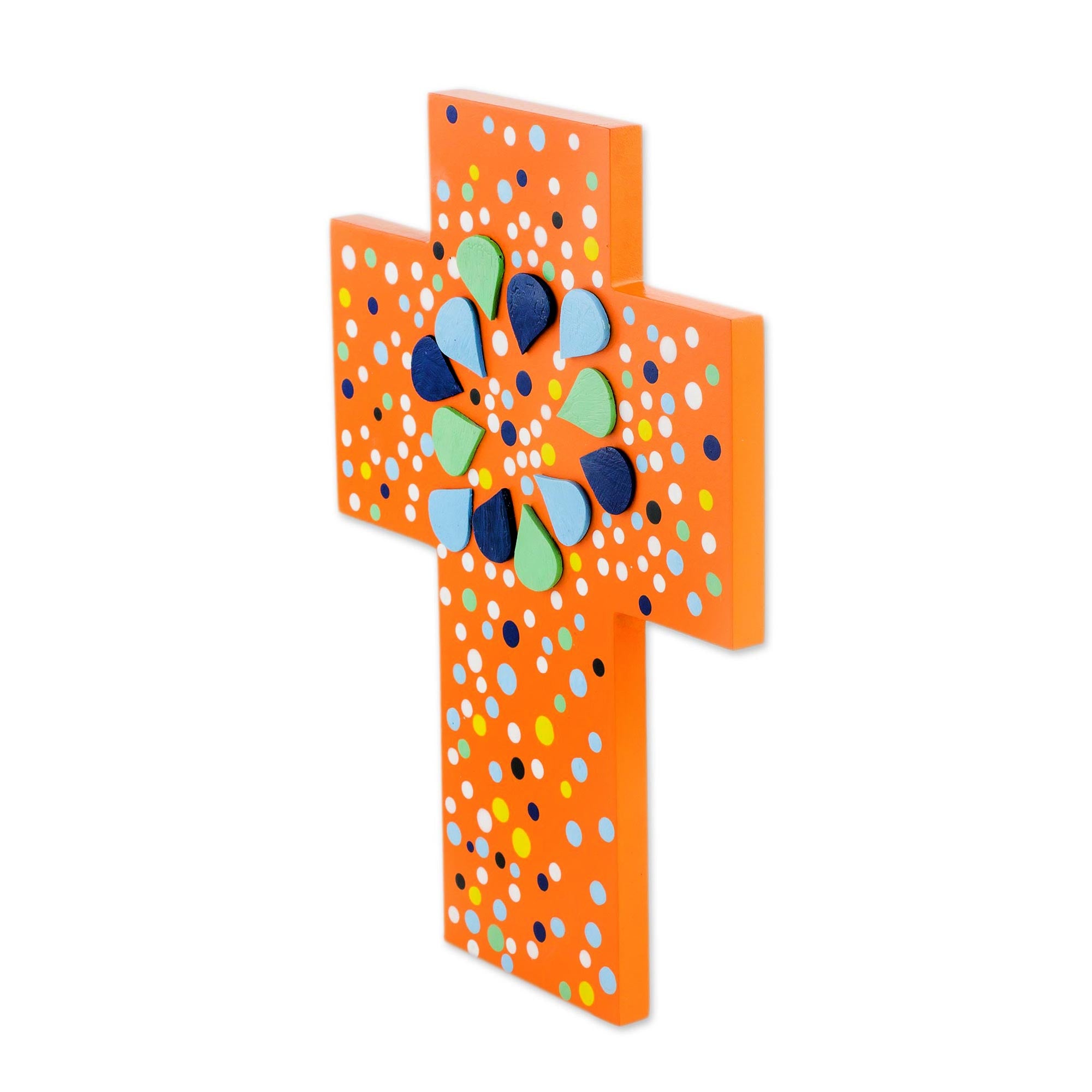 Premium Handcrafted Abstract Wall Cross – El Salvador Artisan Design