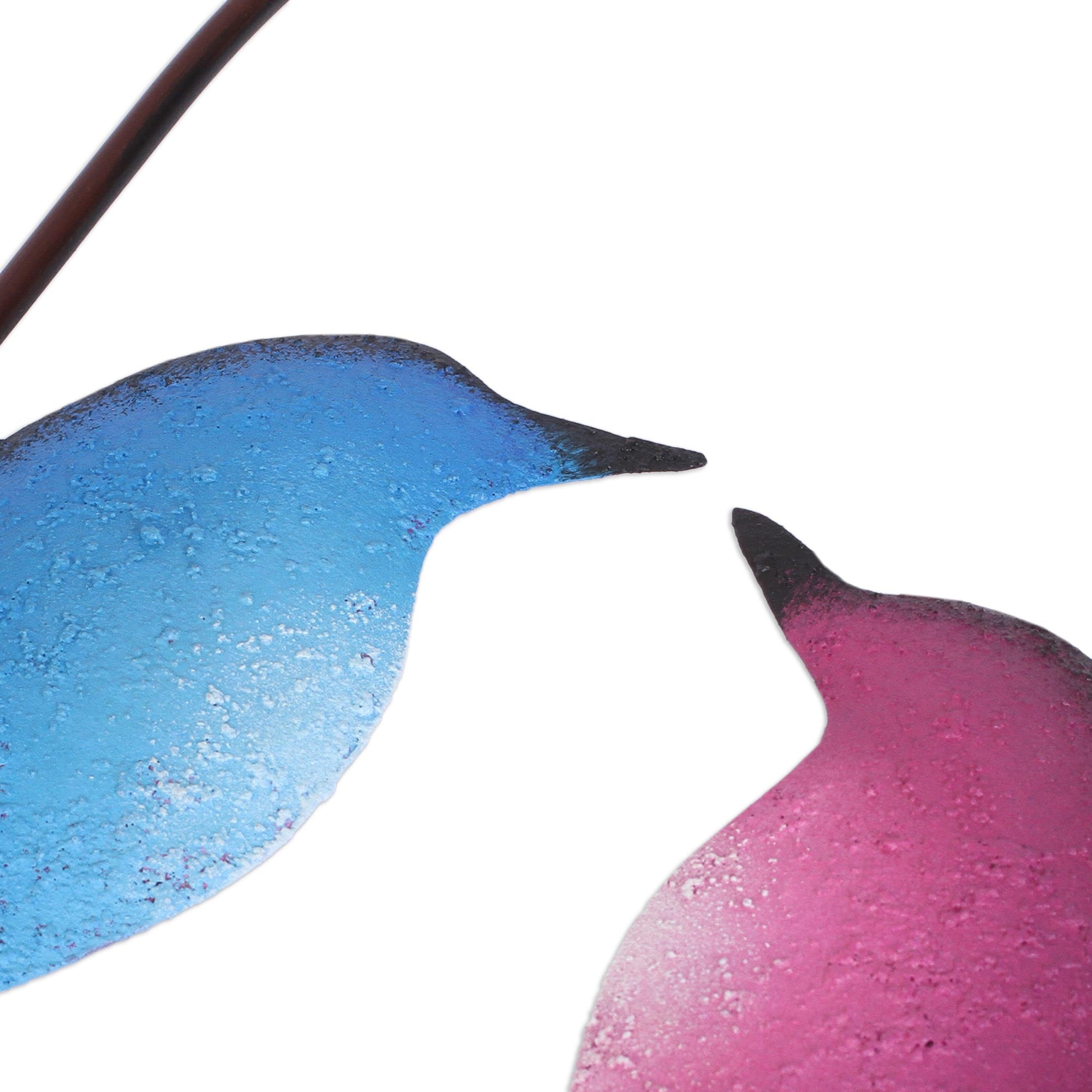 Premium Romantic Birds Steel Wall Art - Handcrafted Mexican Decor