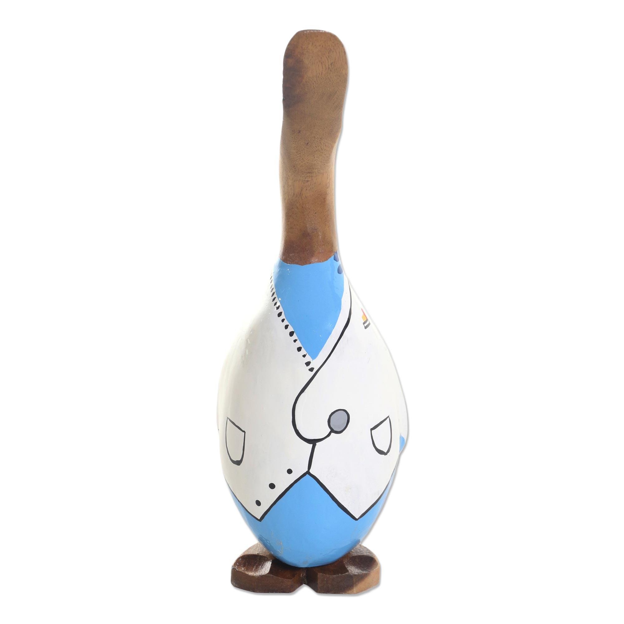 Premium Hand-Painted Doctor Duck Wooden Statue - Unique Home Decor