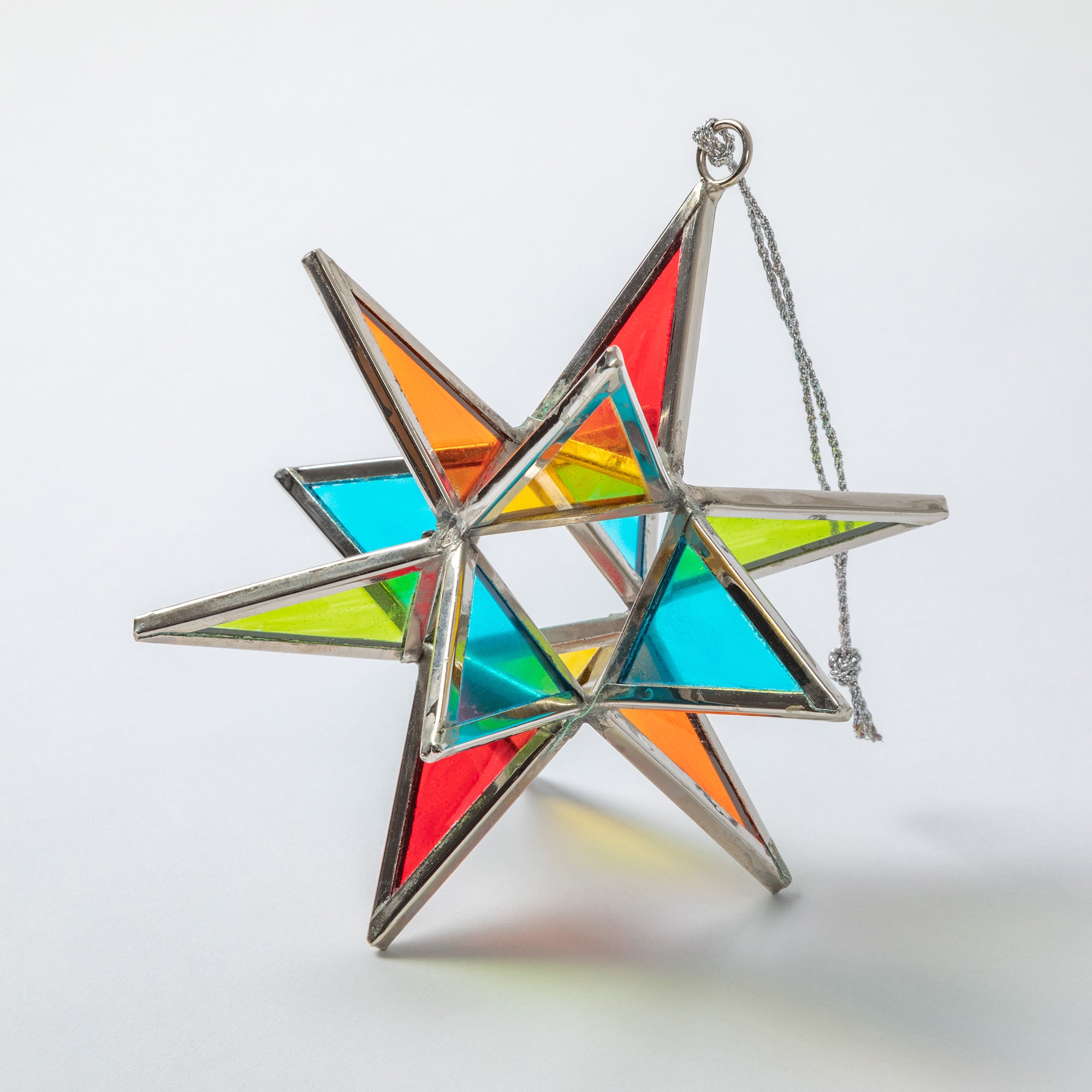 Premium Handcrafted Moravian Star Ornament | Fair Trade Stained Glass Decor