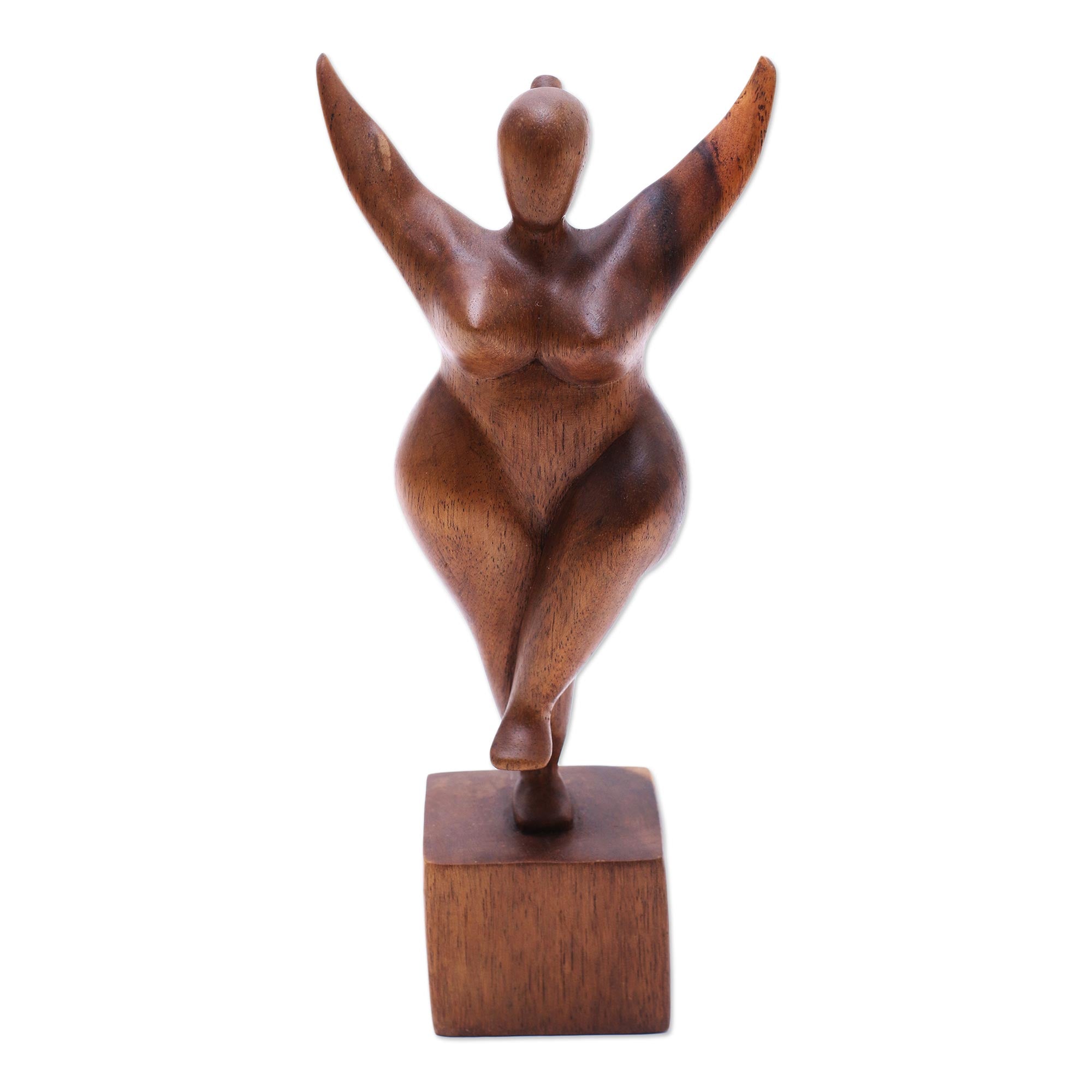Premium Hand-Carved Suar Wood Sculpture: Celebrating the Female Form