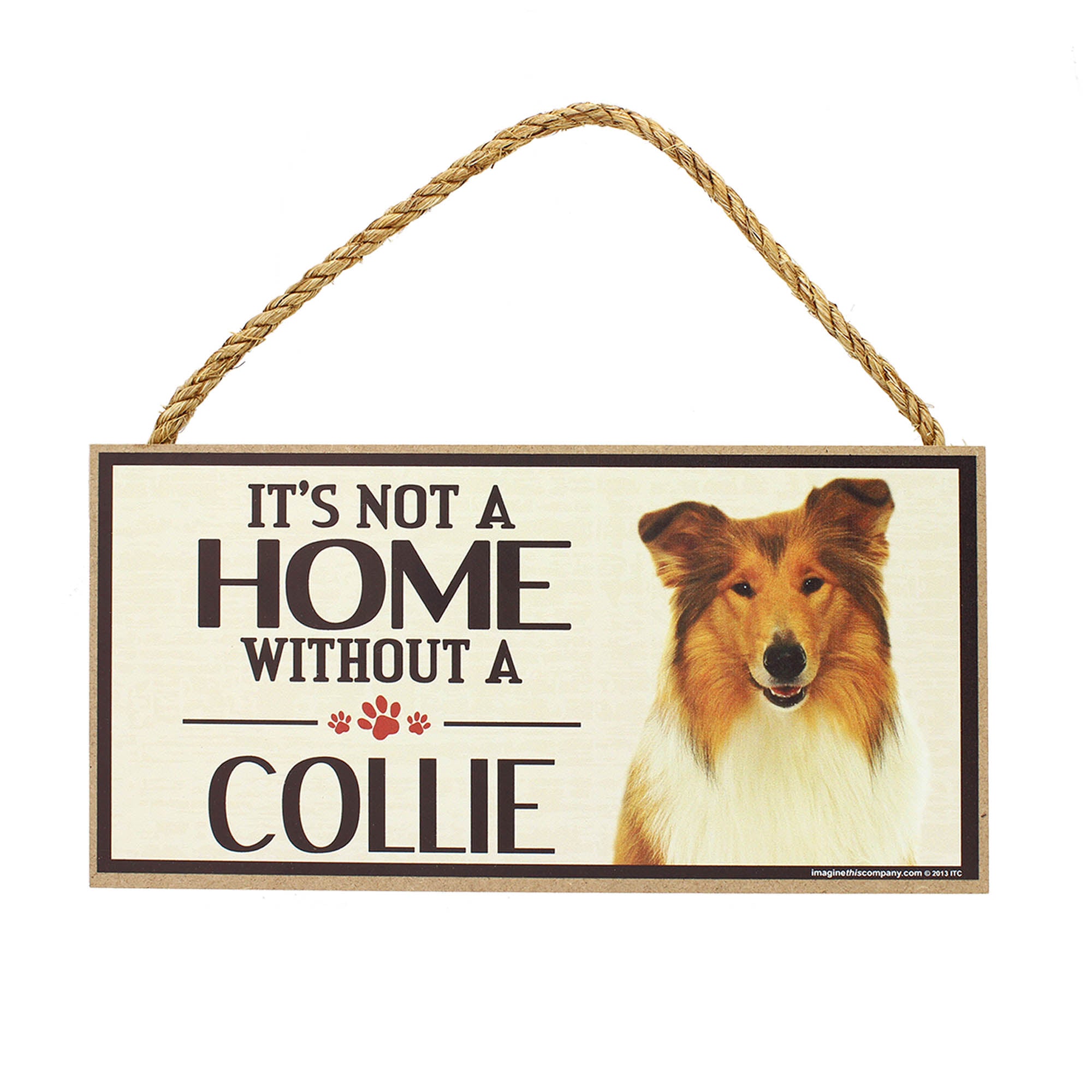 Premium Rustic Dog Lover Sign - 'Home is Where the Dog Is'