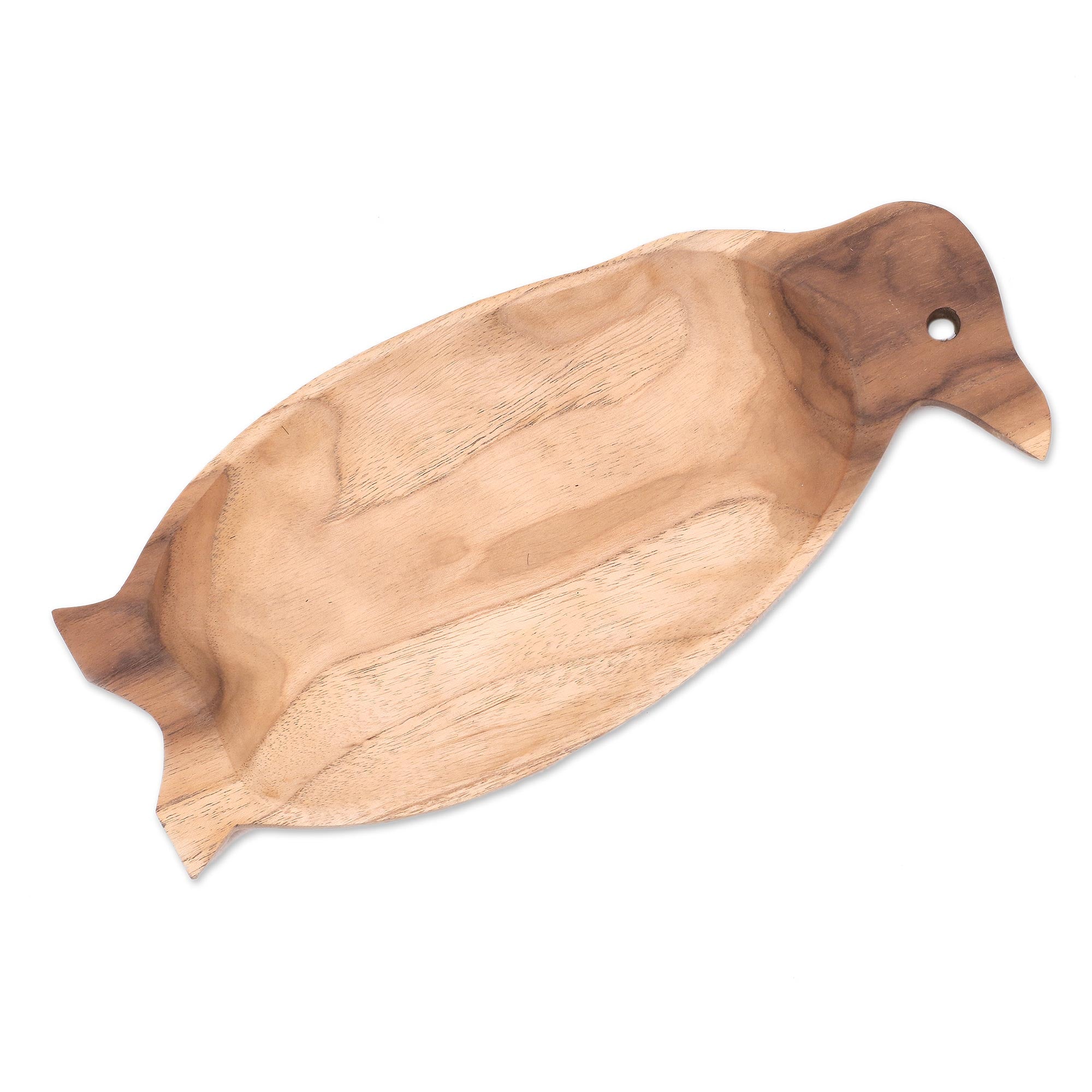 Premium Penguin-Shaped Teak Wood Serving Platter - Ultimate Dining Upgrade