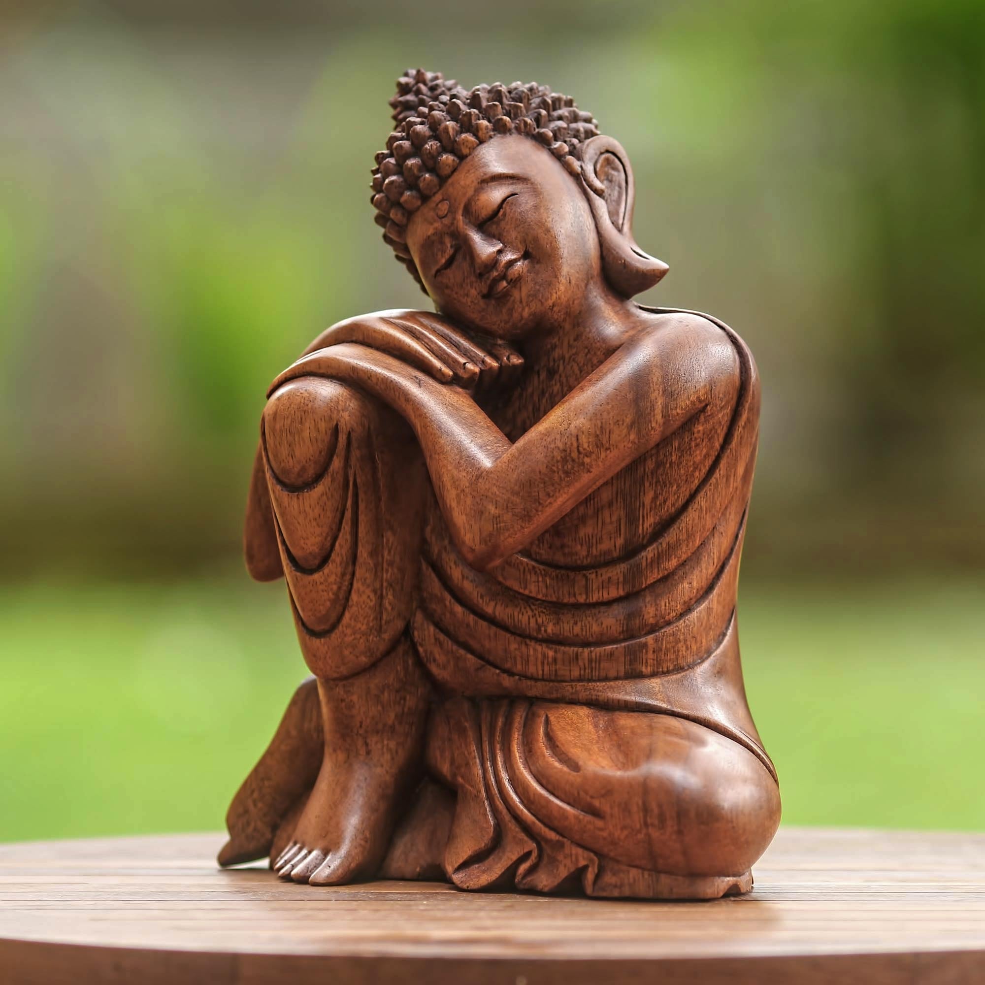 Premium Hand-Carved Buddha Statue - Ultimate Serenity in Suar Wood