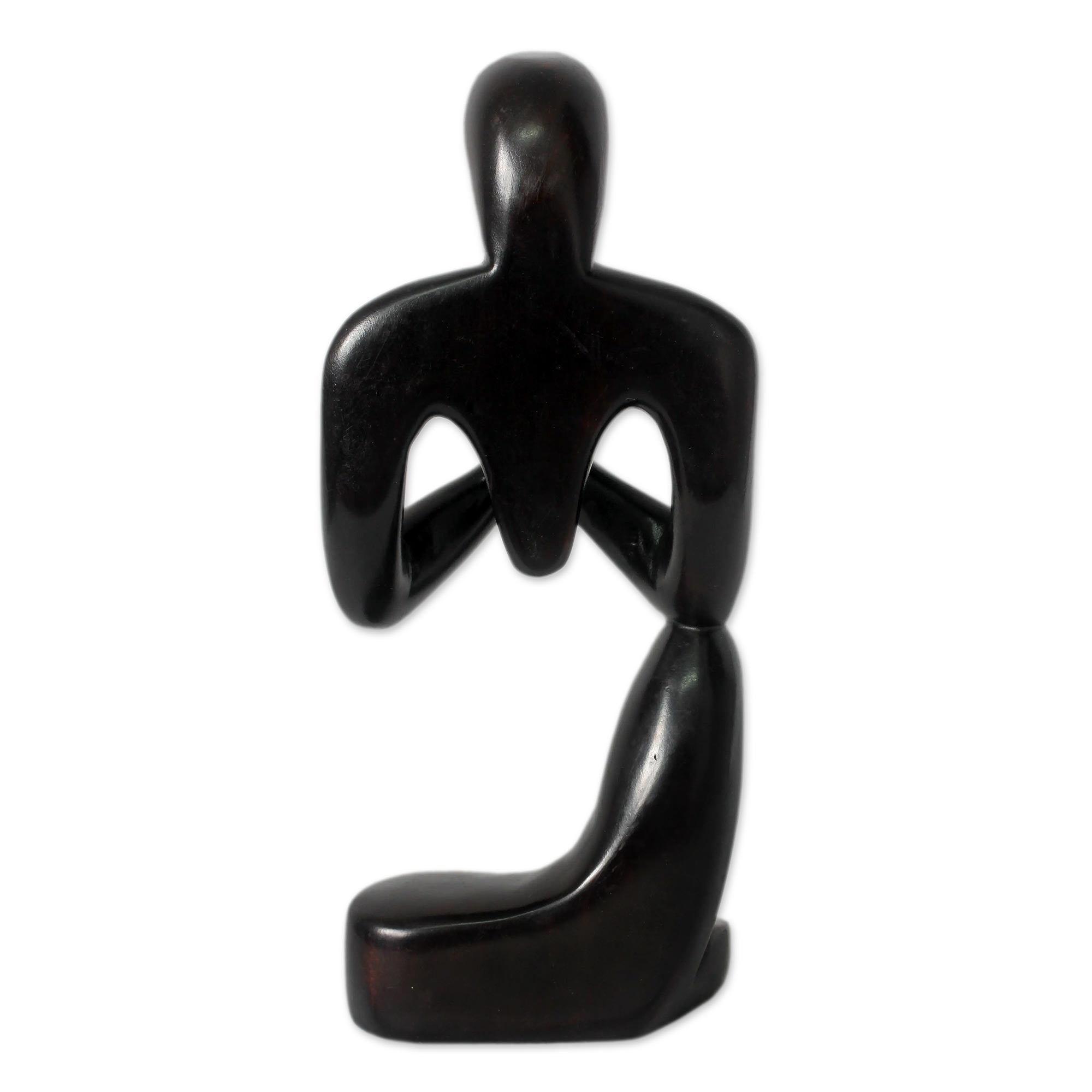 Premium Handcrafted Wooden Prayer Sculpture - Spiritual Elegance