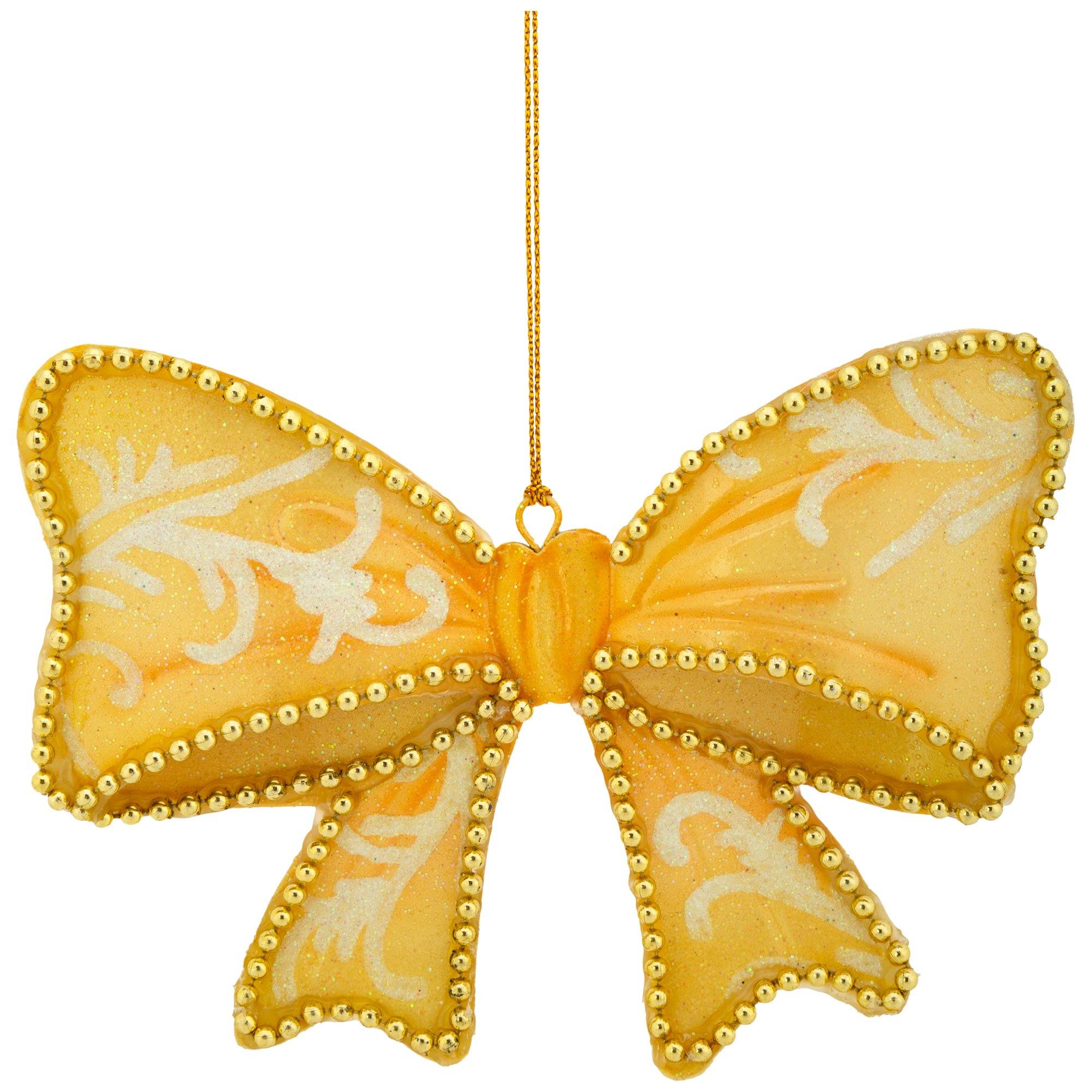 Premium Yellow Ribbon Hope Ornament - Handmade Holiday Tribute