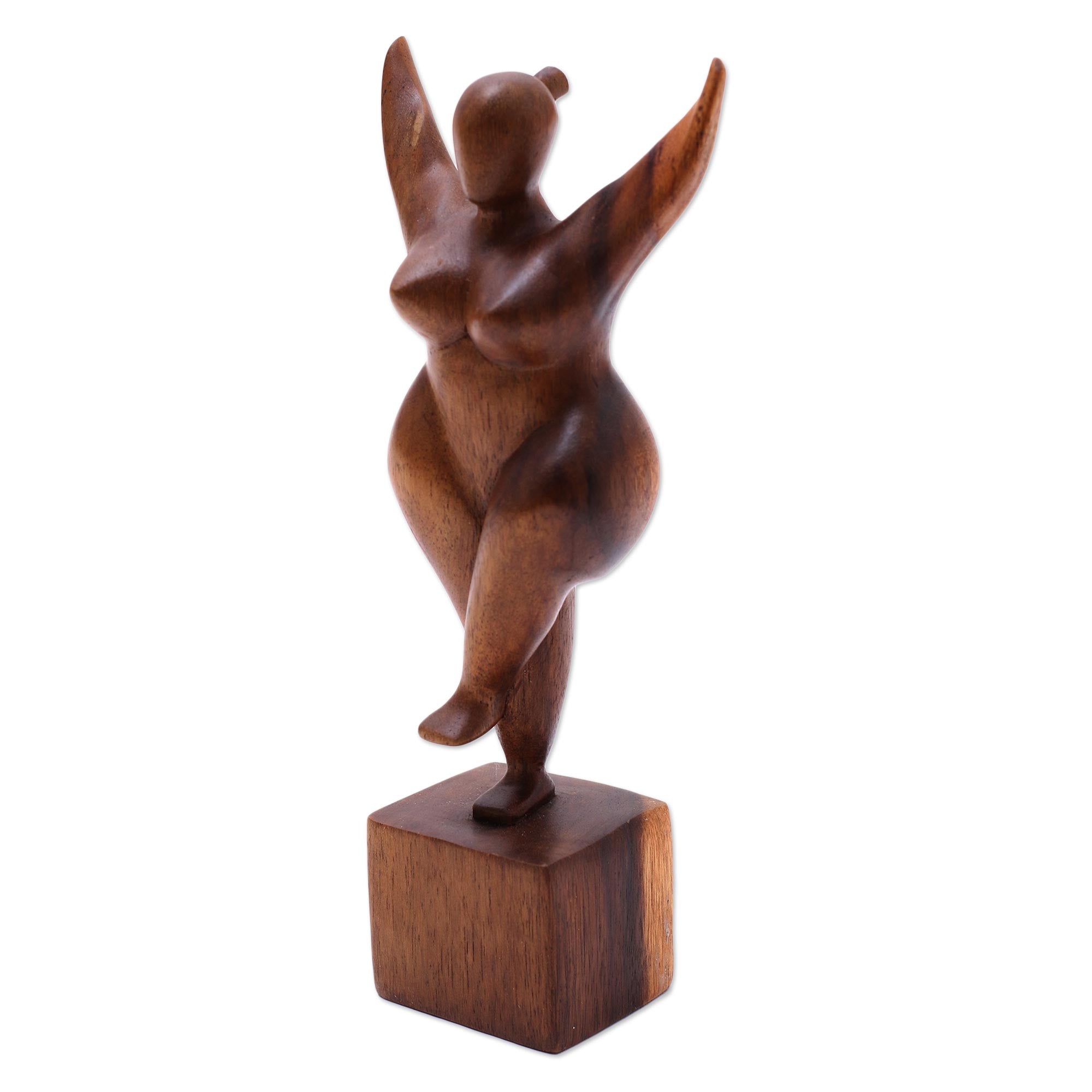 Premium Hand-Carved Suar Wood Sculpture: Celebrating the Female Form