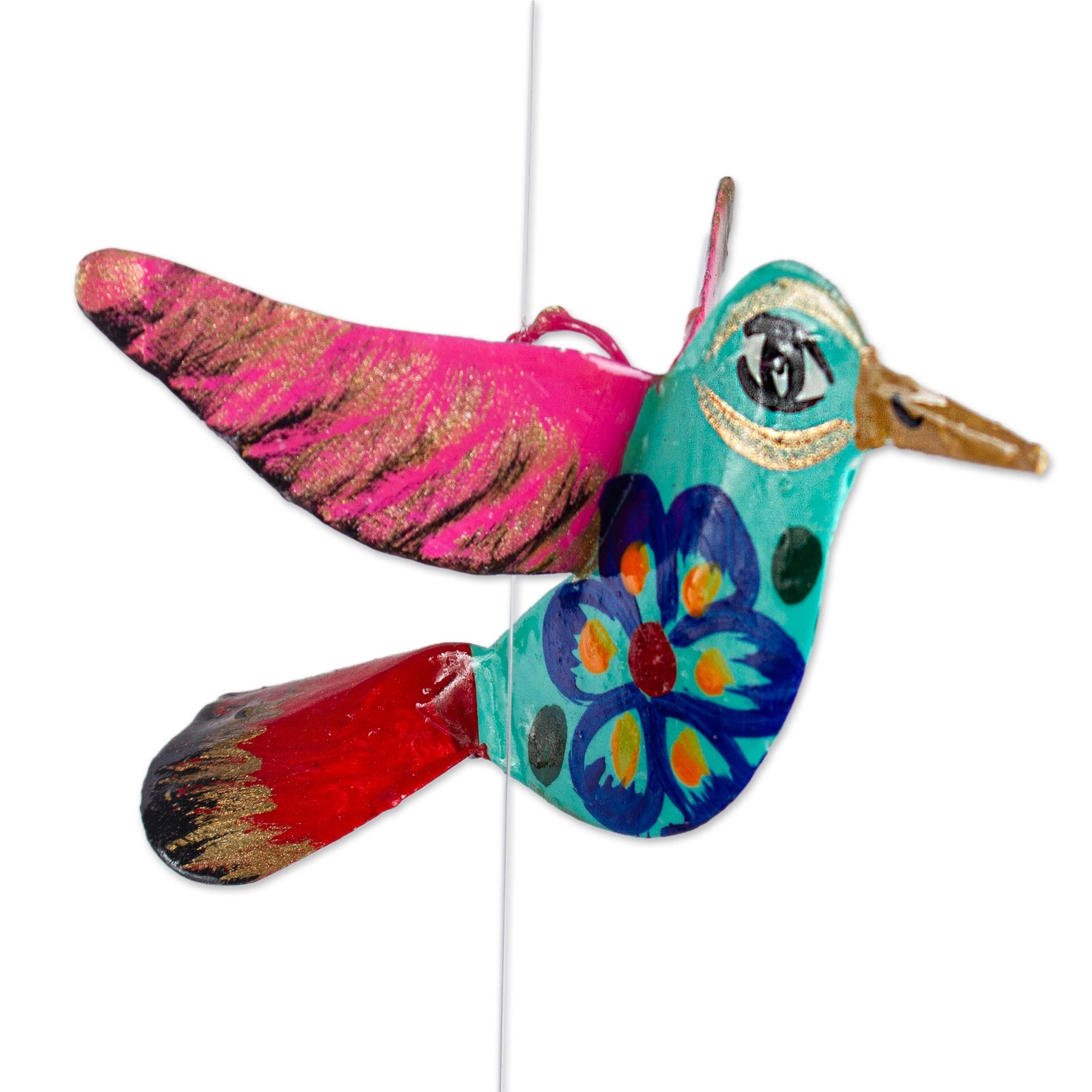 Premium Hand-Painted Hummingbird Garland - Vibrant Mexican Artistry