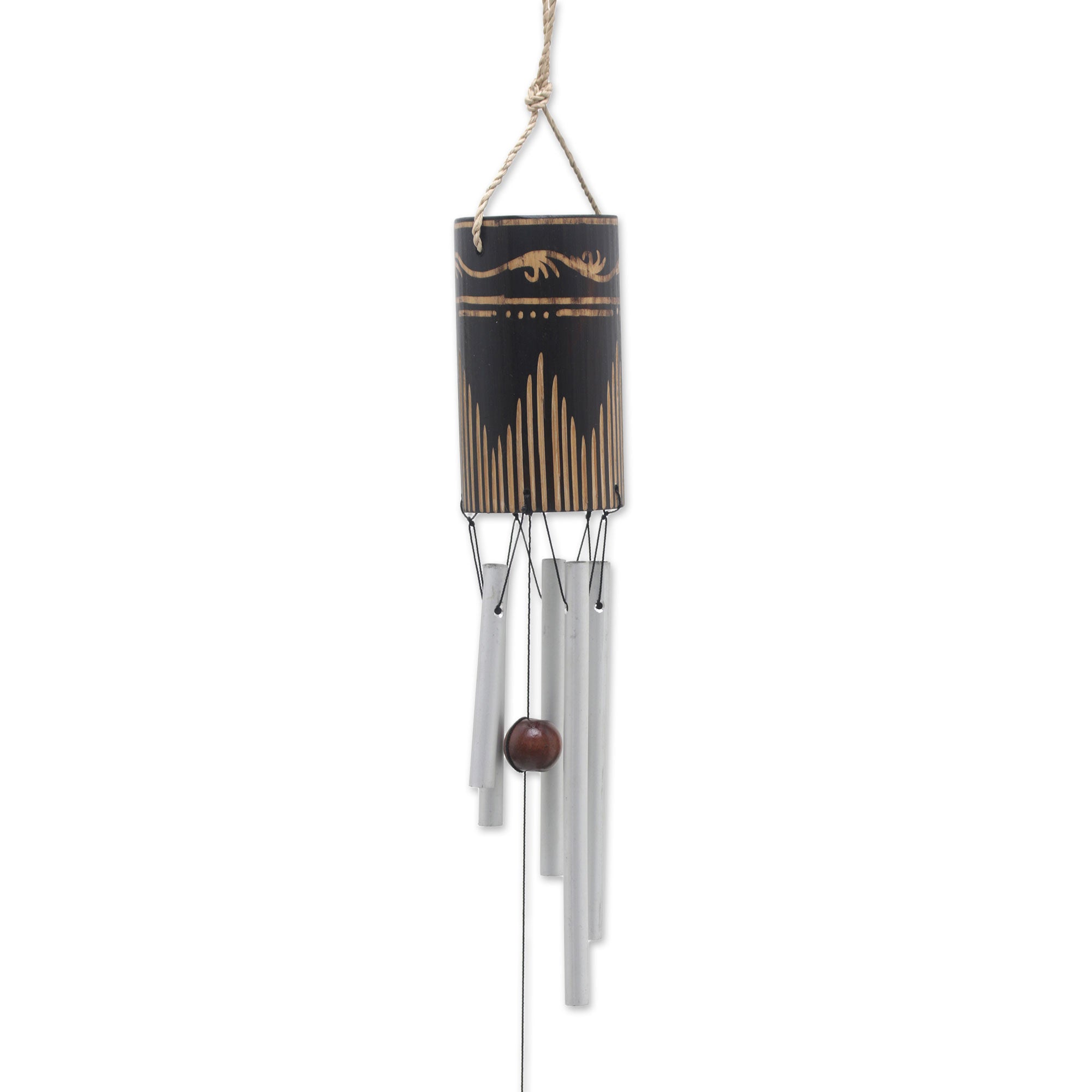 Premium Singing Vines Wind Chime - Handcrafted Bamboo & Aluminum, Made in Bali