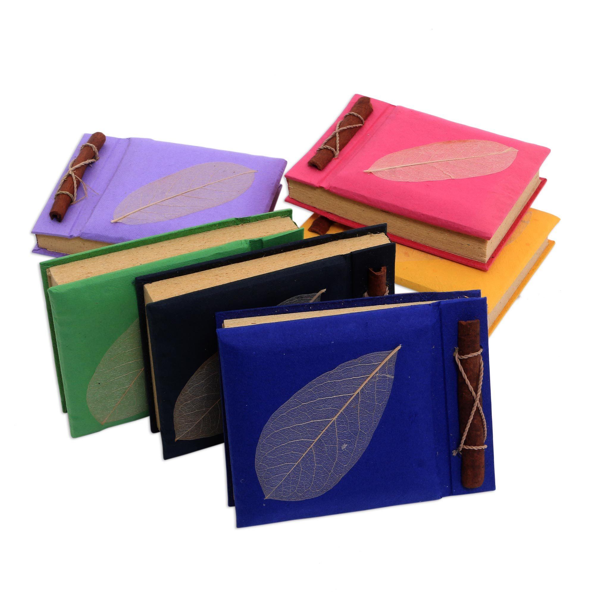 Premium Happy Leaf Notebooks - Set of 6